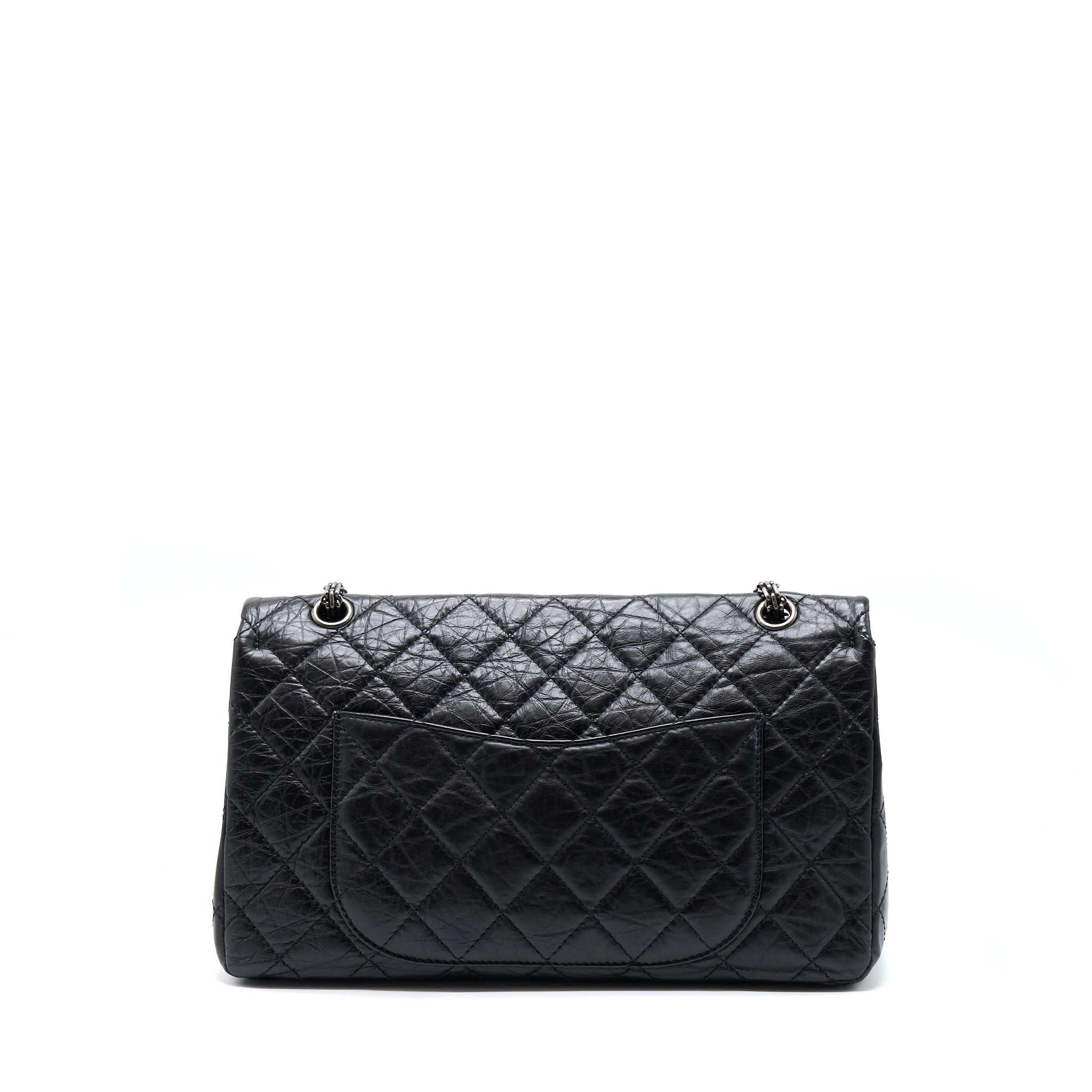 CHANEL 2.55 227 REISSUE CALFSKIN BLACK RUTHENIUM HARDWARE