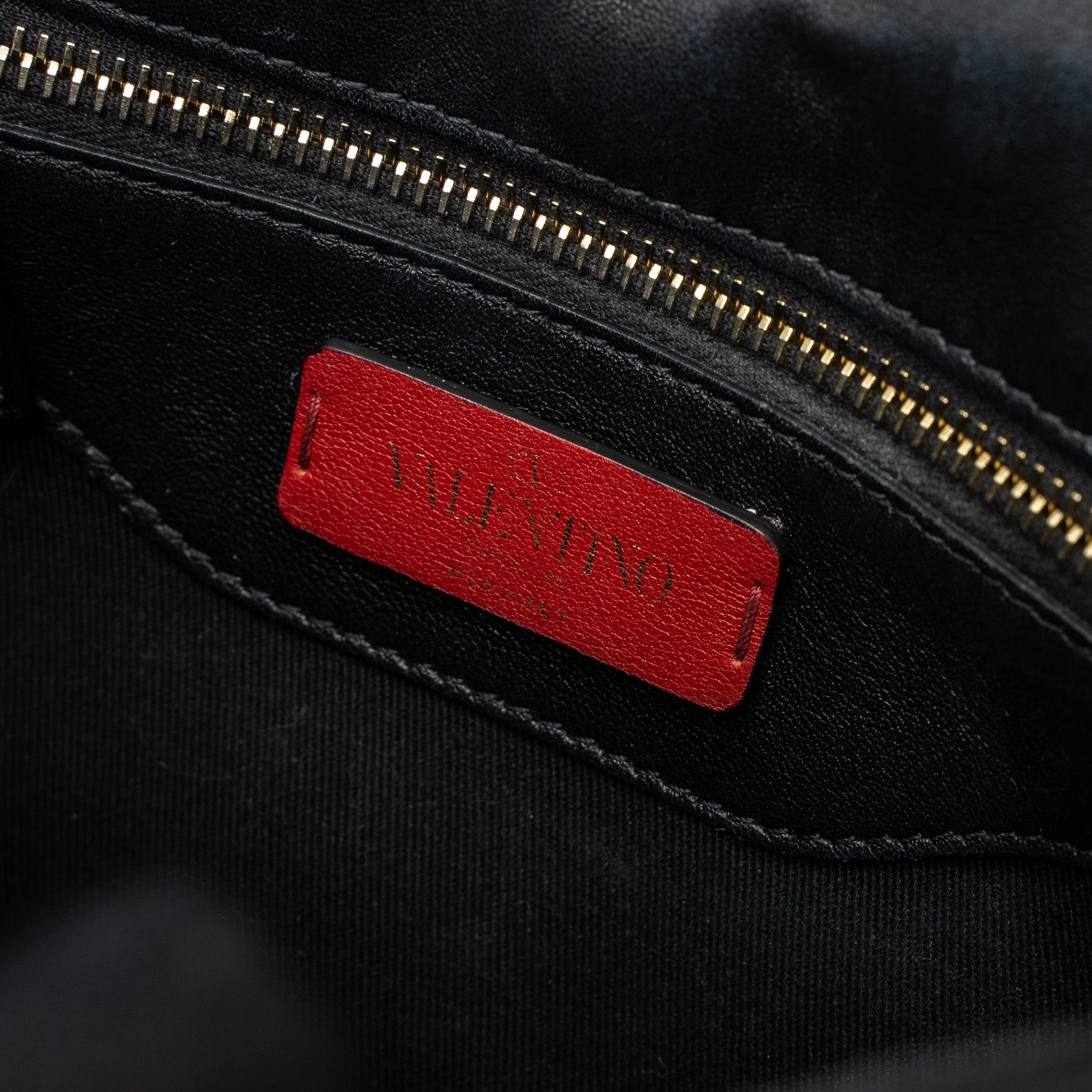 VALENTINO TOP HANDLE QUILTED CANDYSTUD FLAP BAG LAMBSKIN BLACK LGHW
