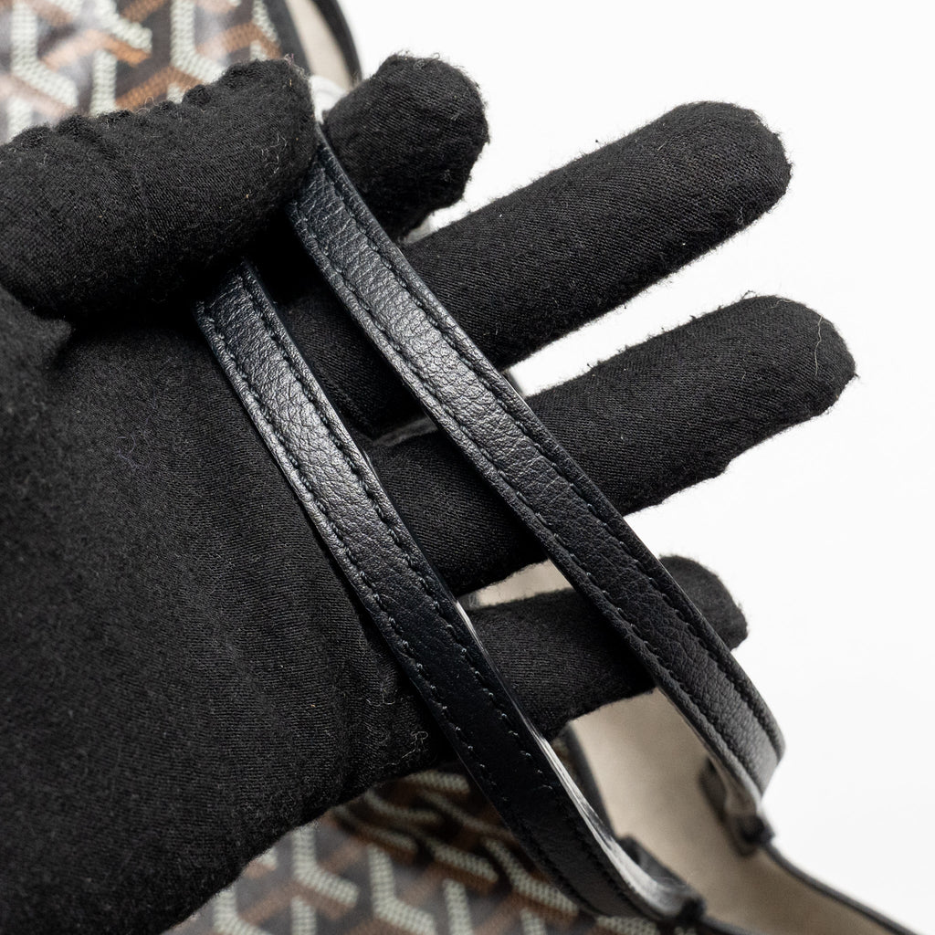 GOYARD SAINT LOUIS PM TOTE GOYARDINE CANVAS / CALFSKIN BLACK