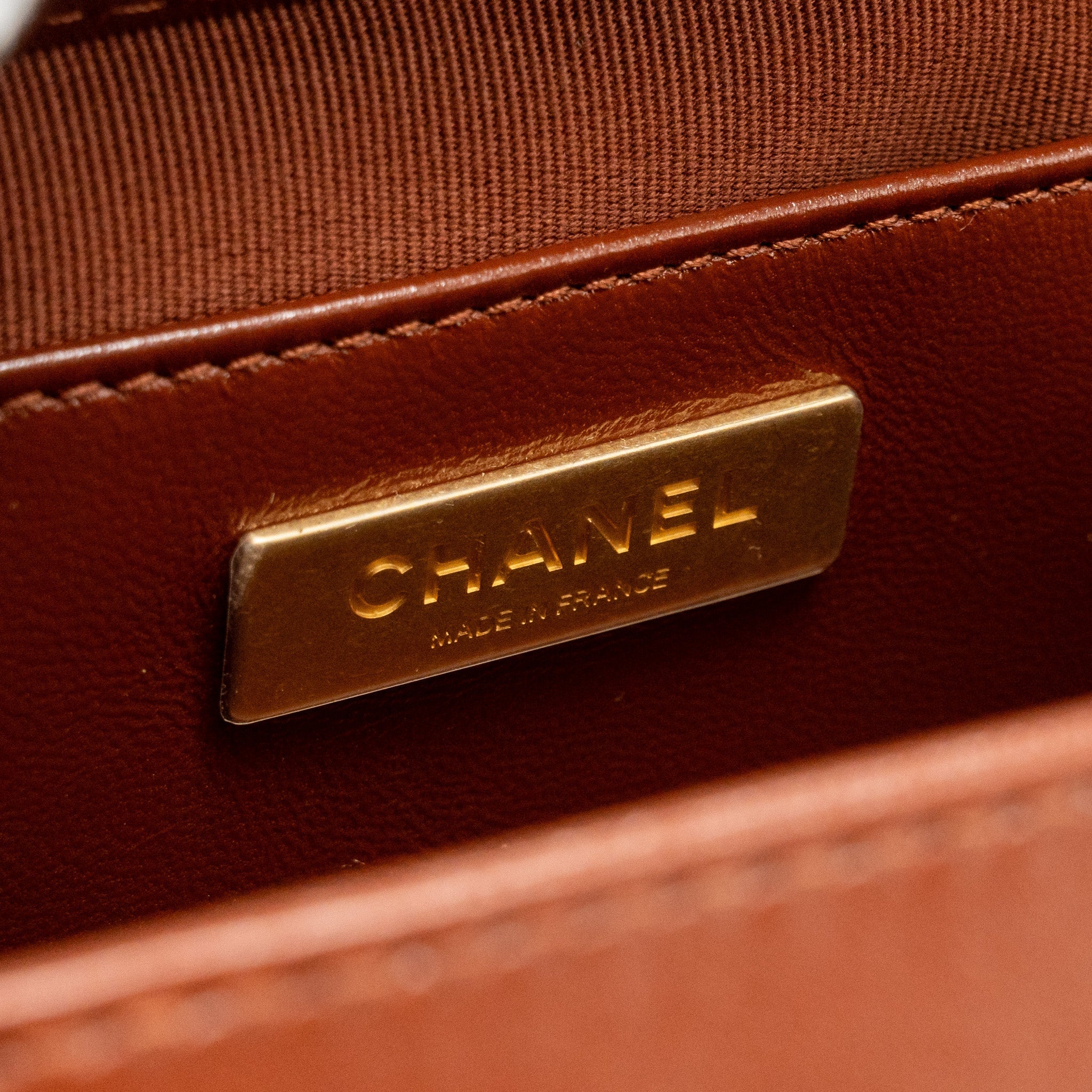 CHANEL 24A SMALL TOP HANDLE DOCTOR BAG QUILTED SHINY LAMBSKIN CARAMEL GHW (MICROCHIP)