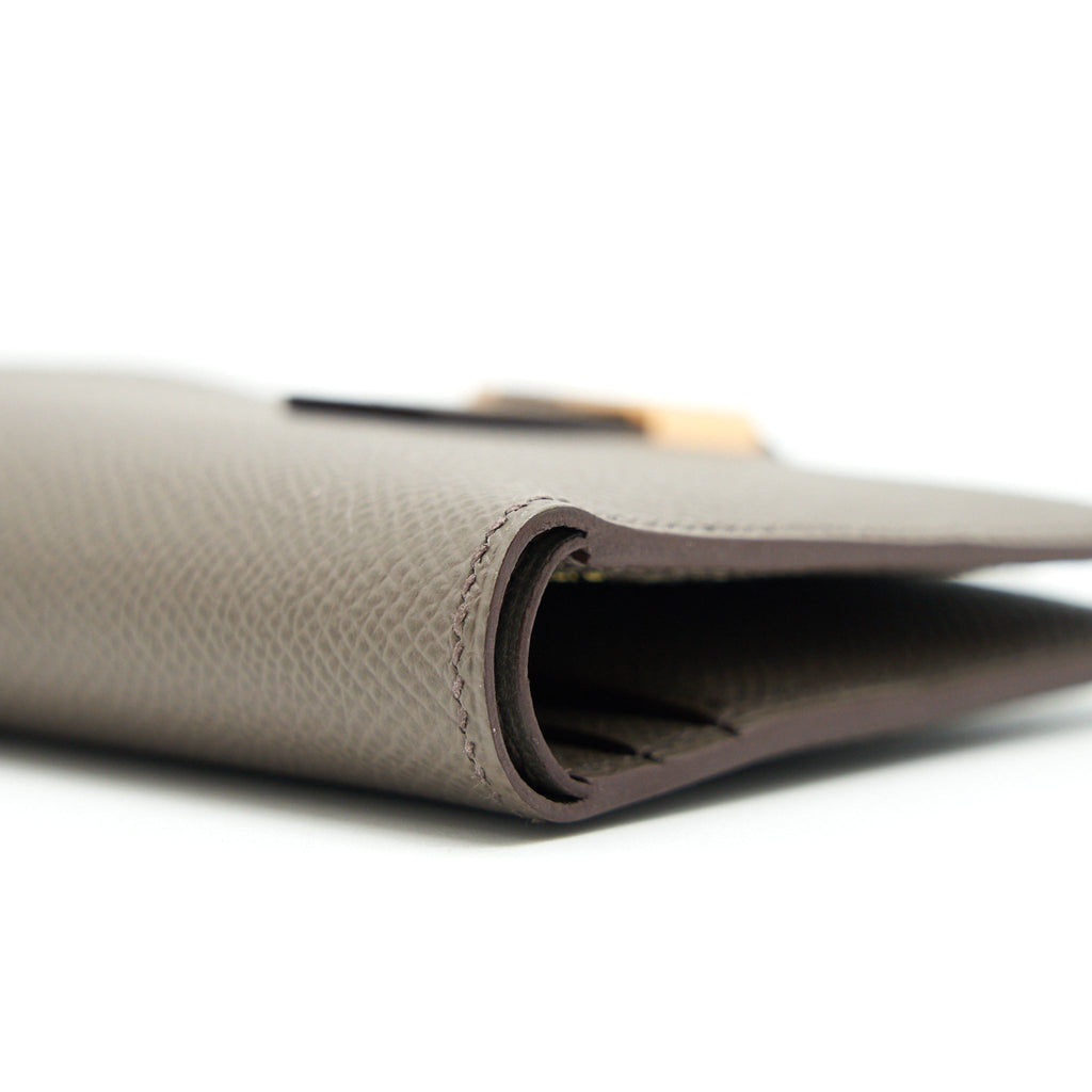 HERMES BEARN COMPACT WALLET GRIS ETAIN RGHW