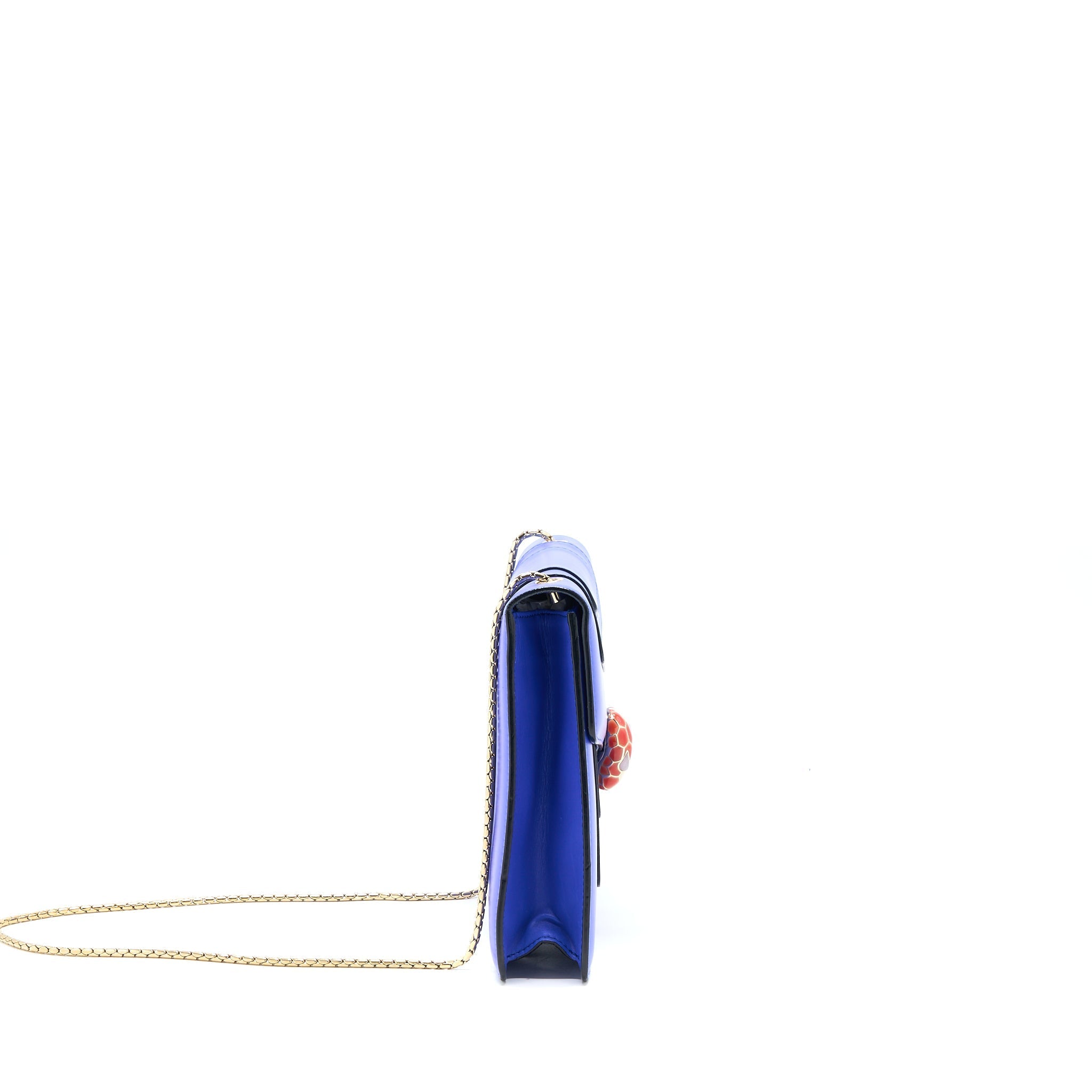 BVLGARI SERPENTI FOREVER SHOULDER BAG CALFSKIN BLUE GHW