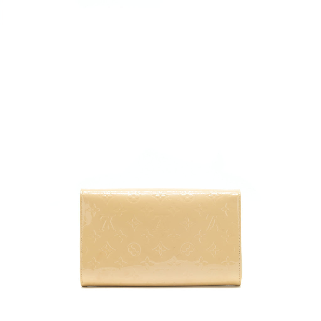 LOUIS VUITTON VERNIS ANA CLUTCH PATENT LEATHER BEIGE GHW