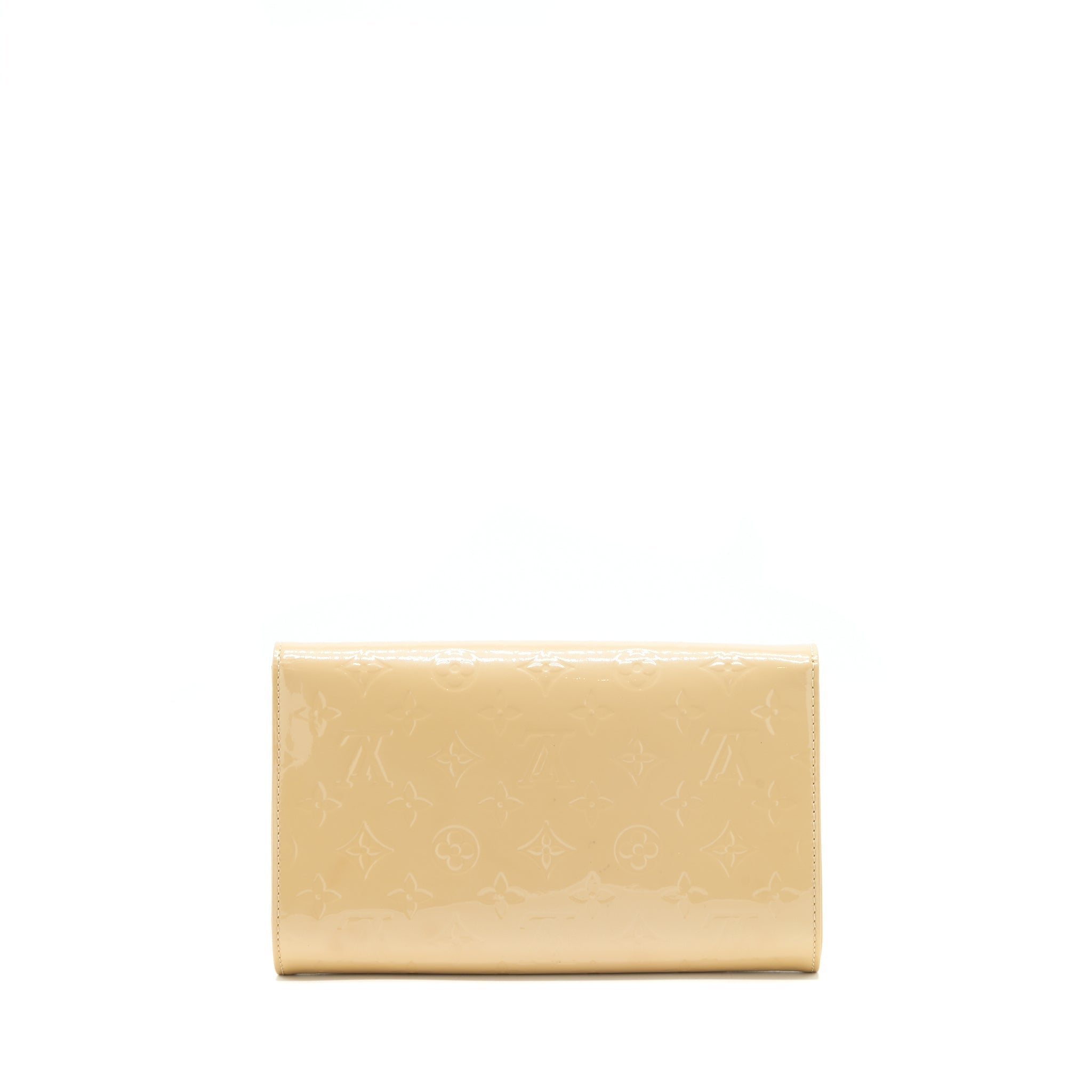 LOUIS VUITTON VERNIS ANA CLUTCH PATENT LEATHER BEIGE GHW