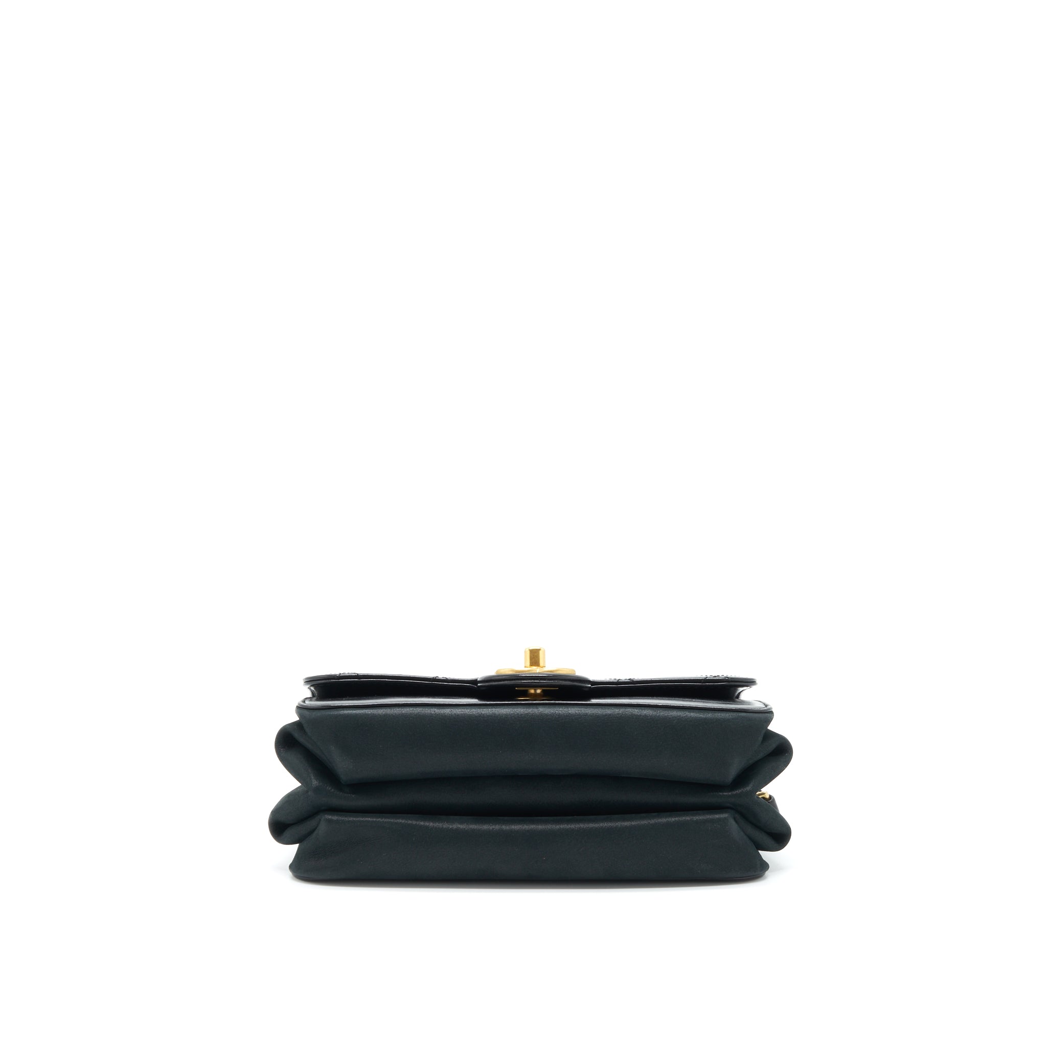 CHANEL SEASONAL PARIS COSMOPOLITE STRAIT LINED FLAP BAG CALFSKIN / LAMBSKIN BLACK GHW