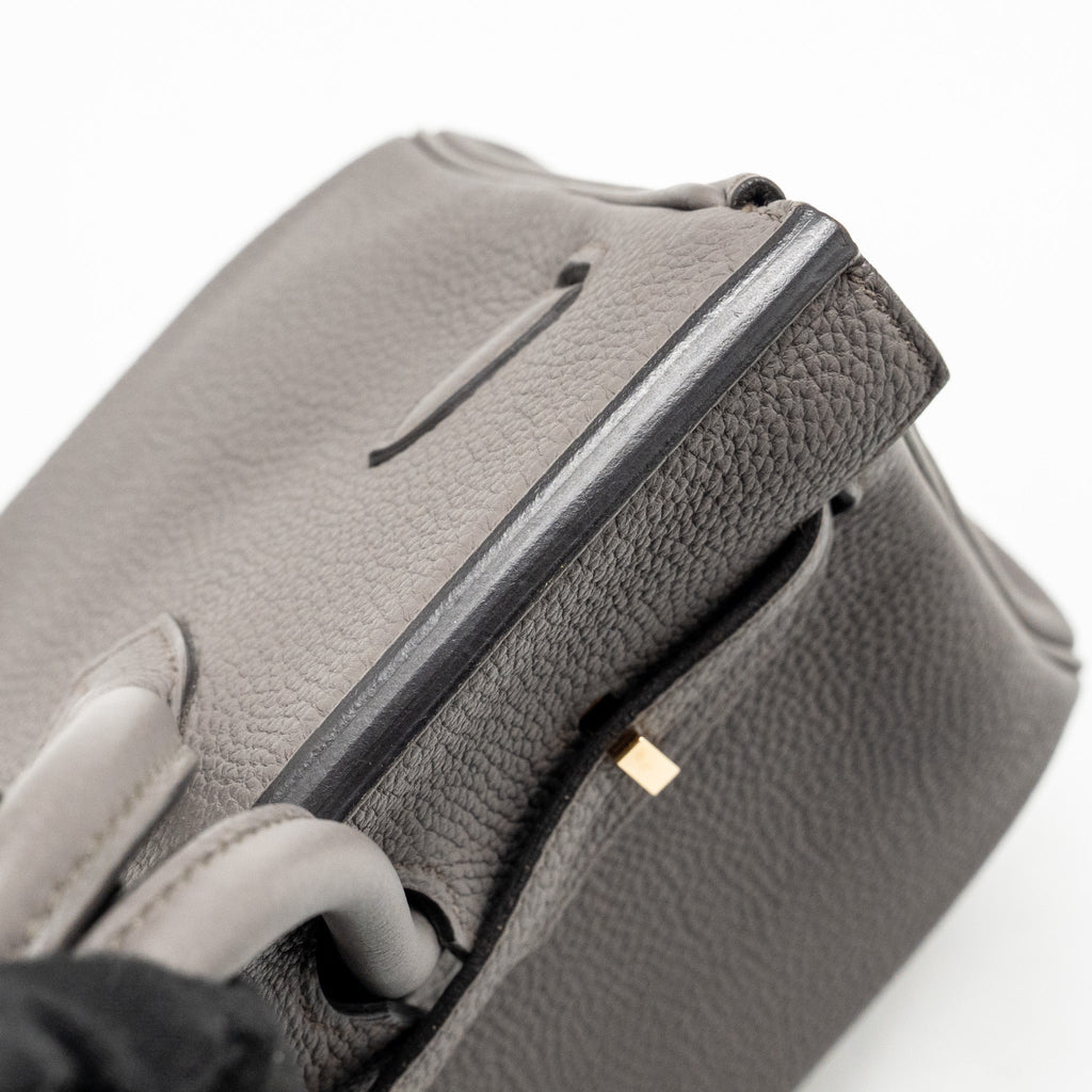 HERMES BIRKIN 25 TOGO GRIS ETAIN RGHW