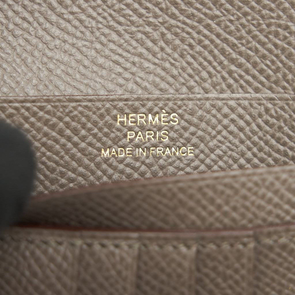 HERMES BEARN COMPACT WALLET GRIS ETAIN RGHW