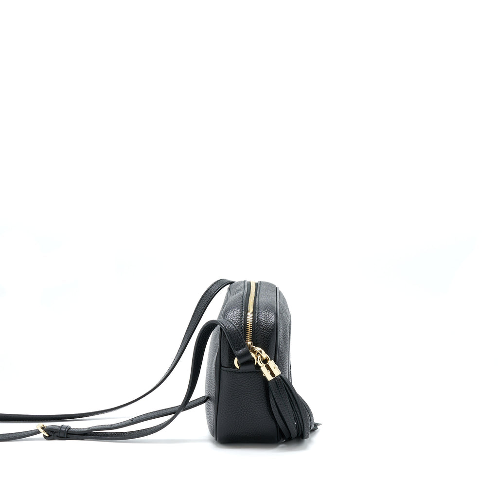 GUCCI SOHO CAMERA DISCO BAG CALFSKIN BLACK GHW