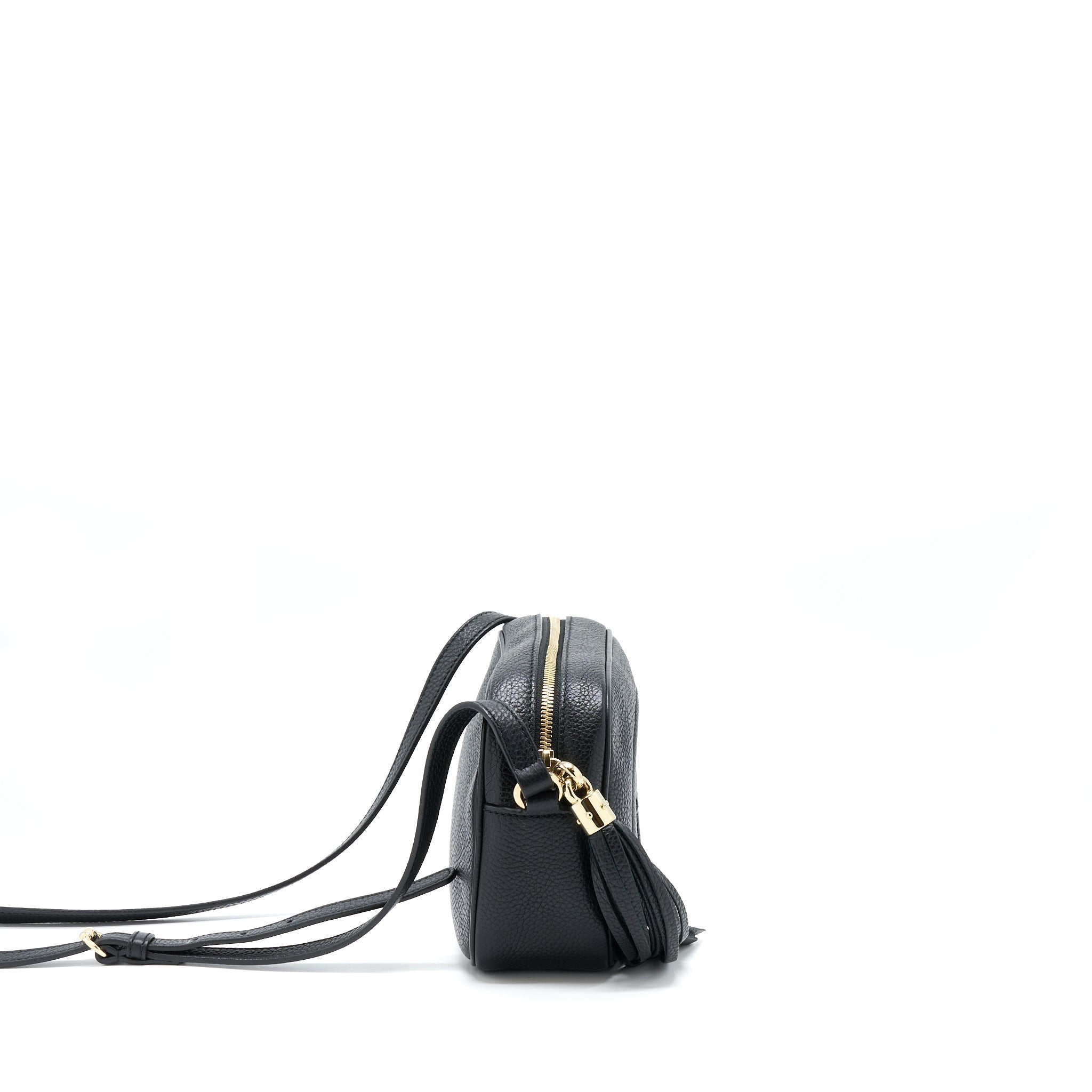 GUCCI SOHO CAMERA DISCO BAG CALFSKIN BLACK GHW