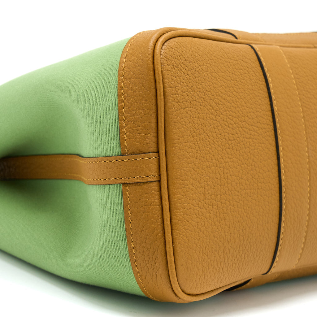 HERMES GARDEN PARTY 30 CANVAS VERT CRIQUET / CORE SHW