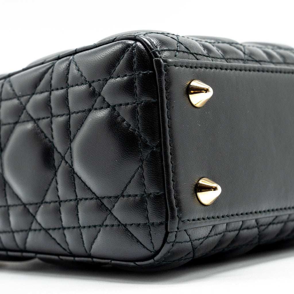 DIOR SMALL MY ABC LADY DIOR BAG LAMBSKIN BLACK LGHW
