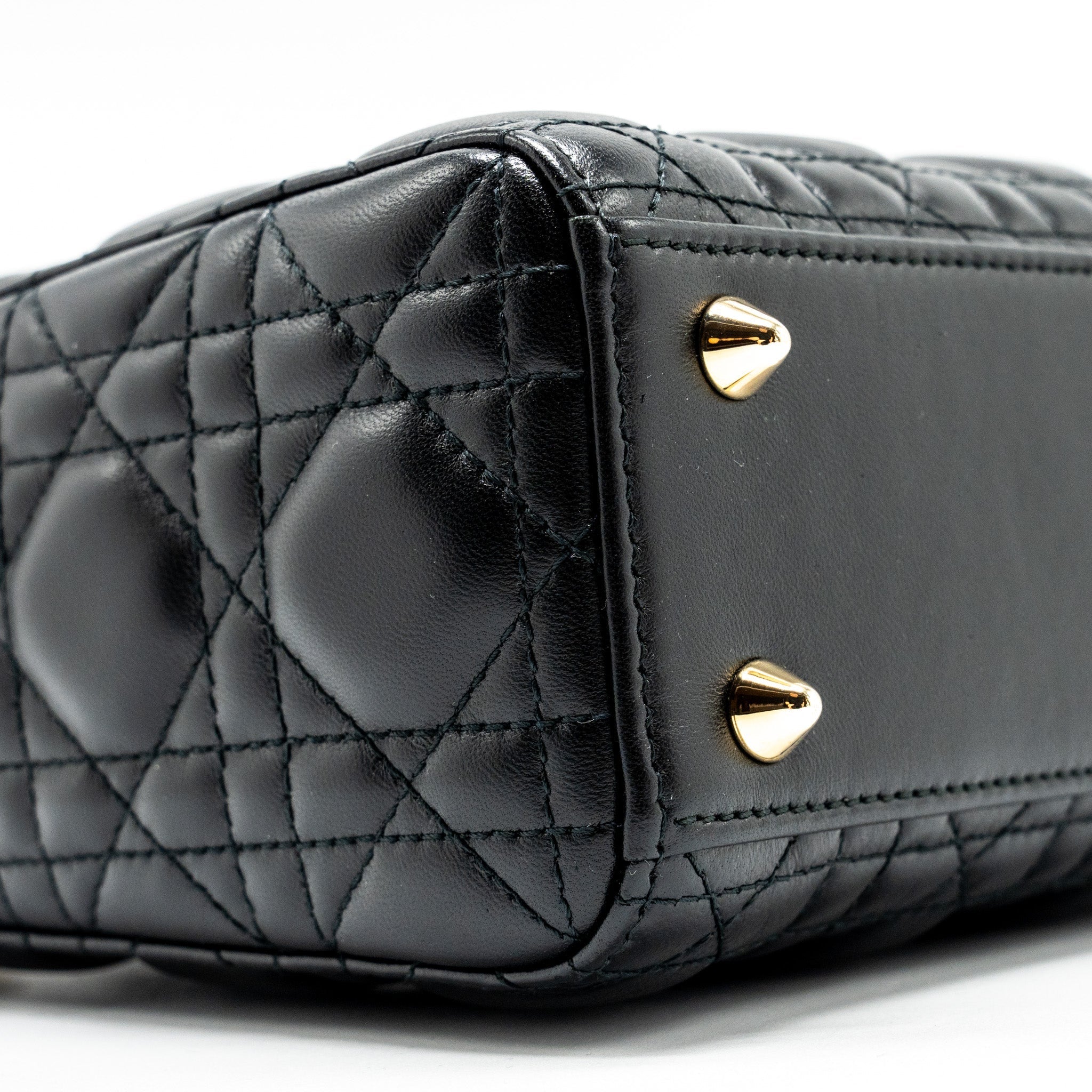 DIOR SMALL MY ABC LADY DIOR BAG LAMBSKIN BLACK LGHW