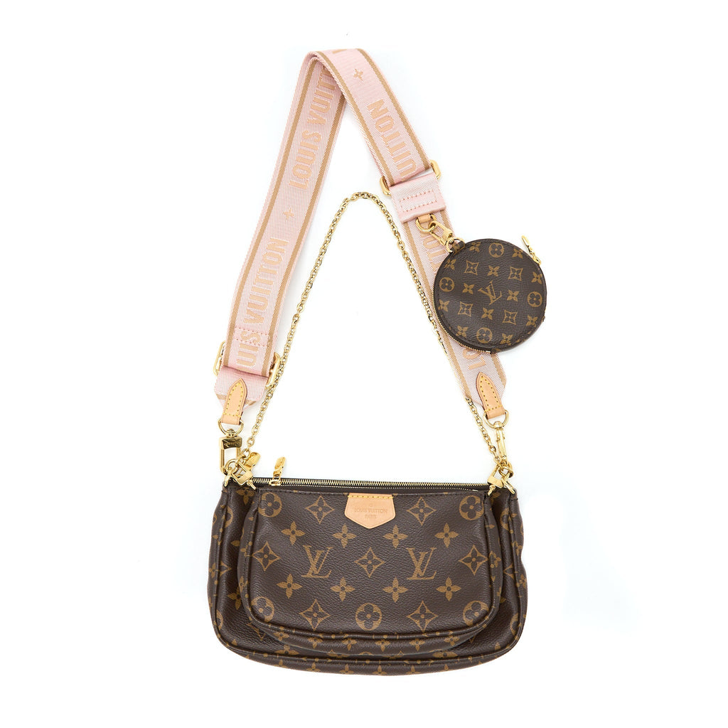 LOUIS VUITTON MULTI POCHETTE ACCESSORIES MONOGRAM CANVAS ROSE CLAIR GHW