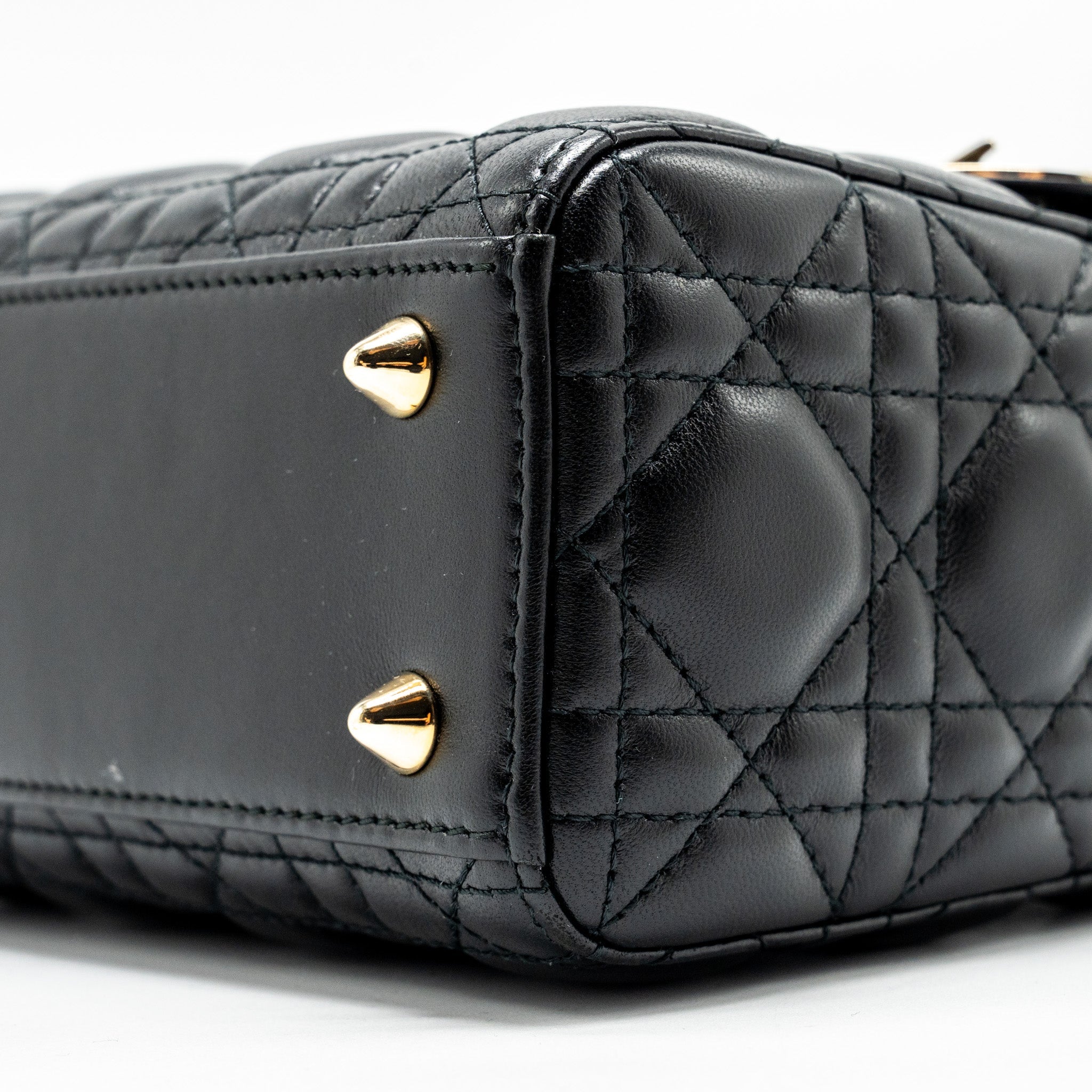 DIOR SMALL MY ABC LADY DIOR BAG LAMBSKIN BLACK LGHW