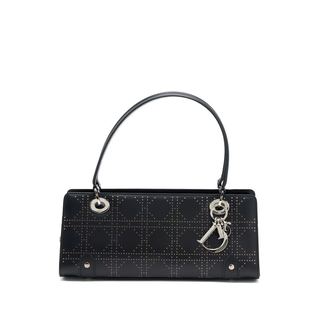 DIOR VINTAGE LADY DIOR LONG CUIR BAG CALFSKIN BLACK SHW