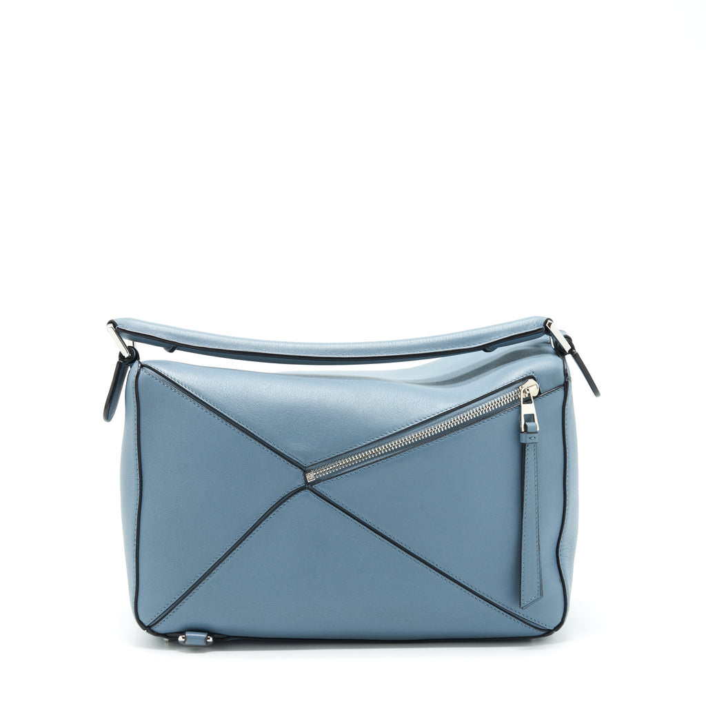 LOEWE PUZZLE BAG CLASSIC CALFSKIN ATLANTIC BLUE SHW