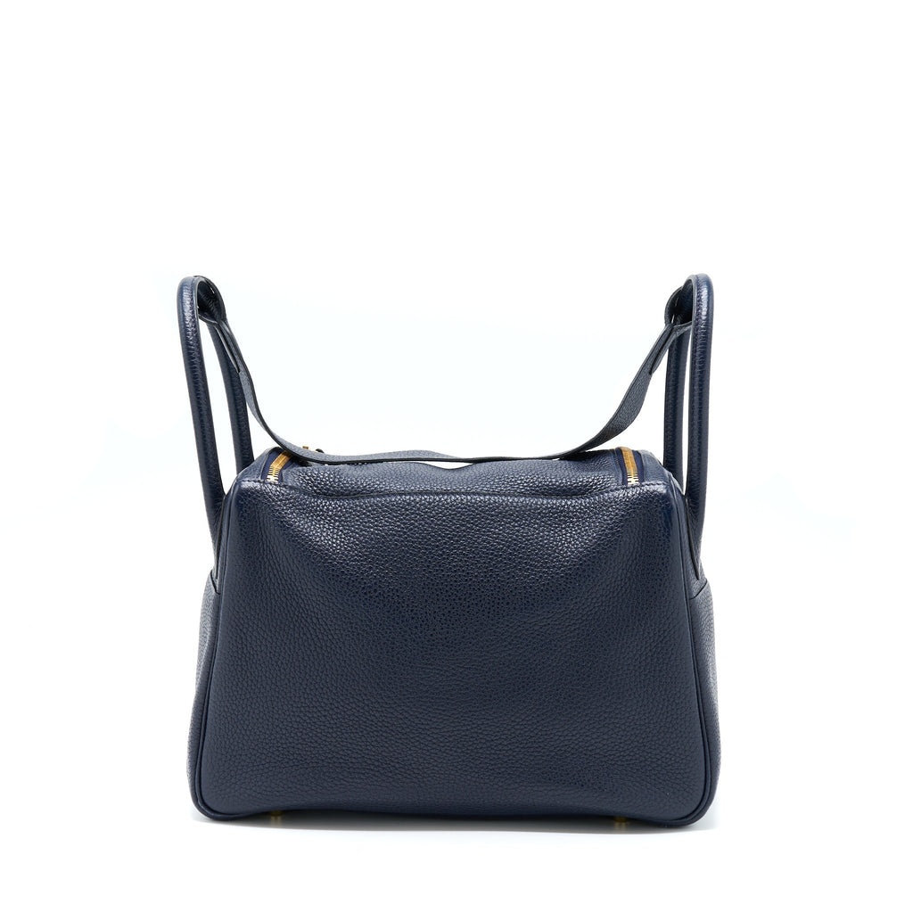 HERMES LINDY 30 CLEMENCE BLUE UNIT GHW
