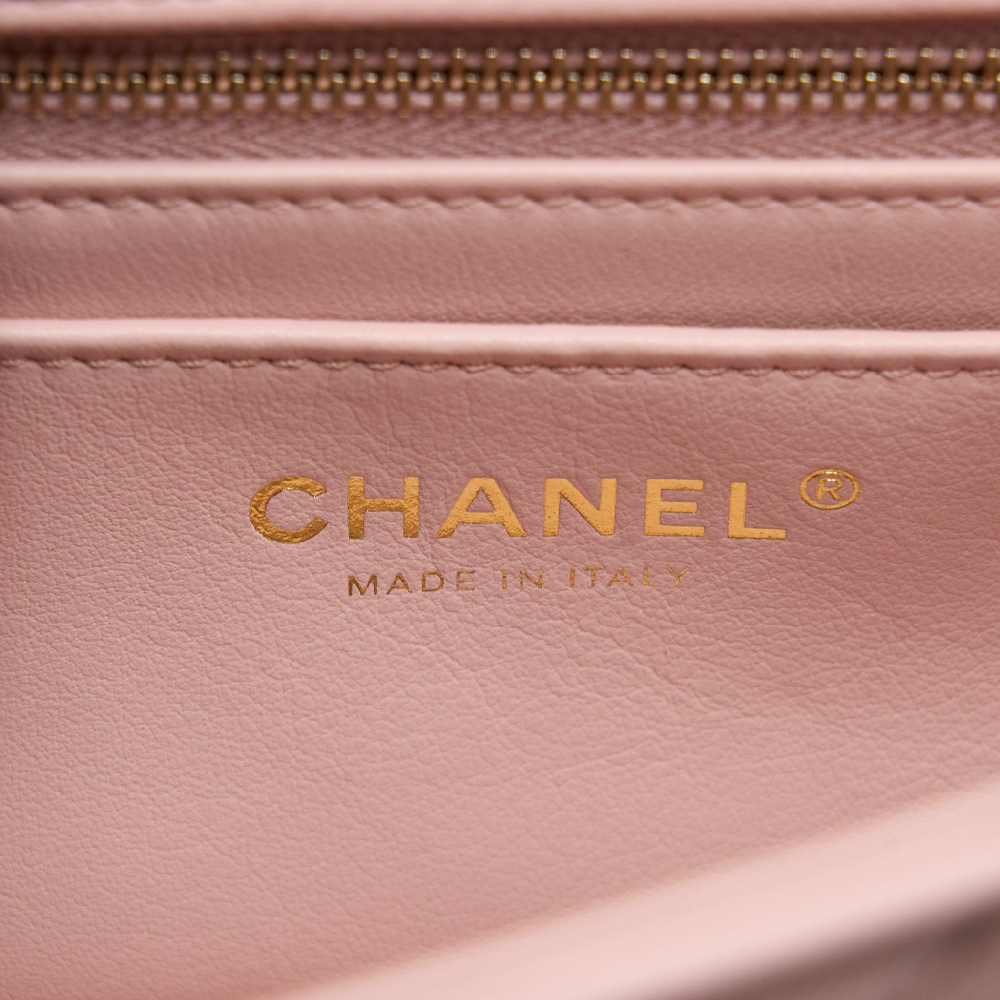 CHANEL 23S CAMELLIA CHAIN MINI RECTANGULAR FLAP BAG LAMBSKIN LIGHT PINK GHW (MICROCHIP)