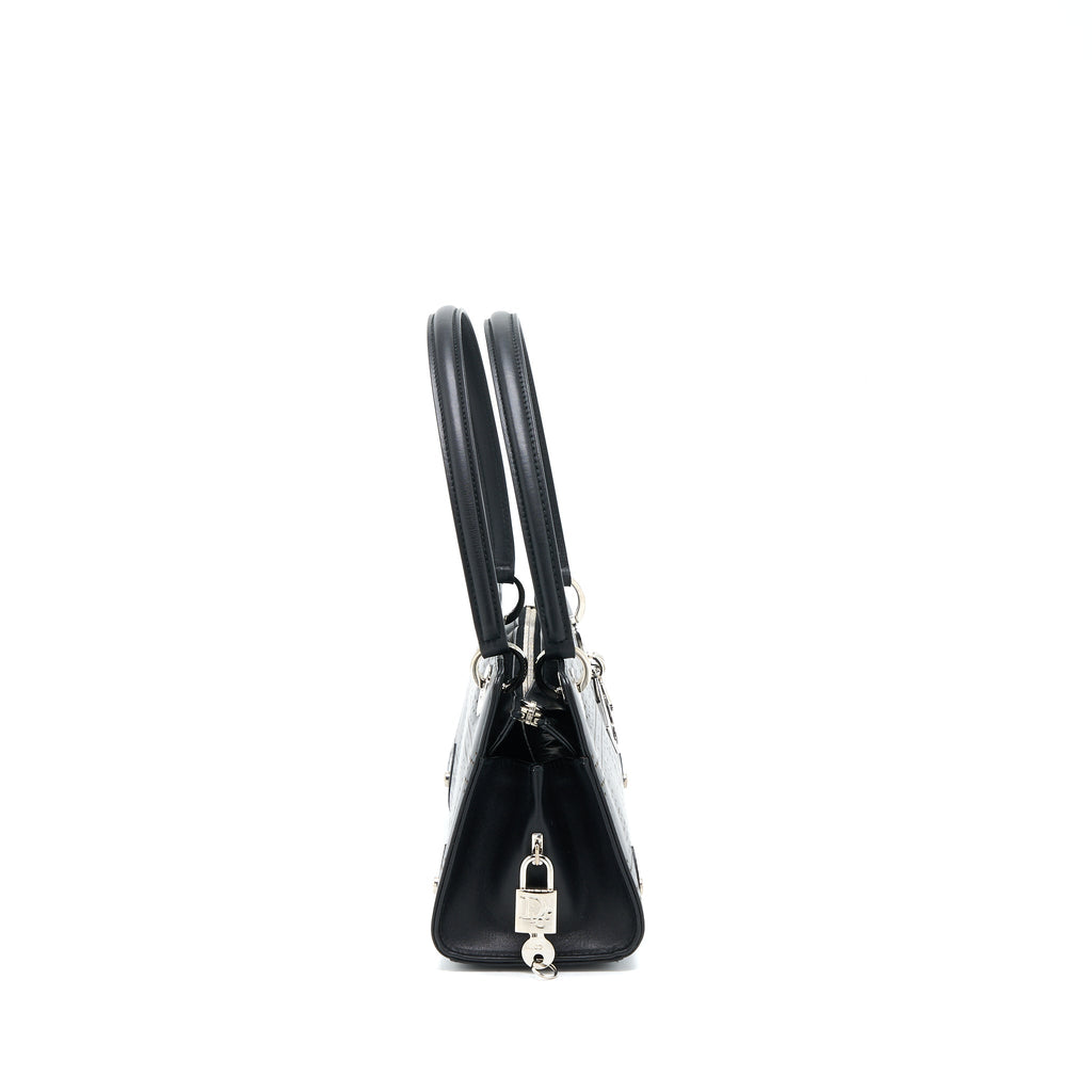 DIOR VINTAGE LADY DIOR LONG CUIR BAG CALFSKIN BLACK SHW