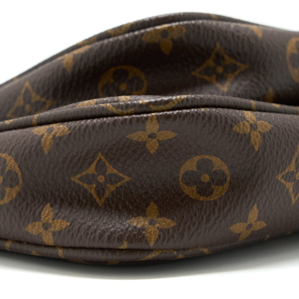 LOUIS VUITTON MULTI POCHETTE ACCESSORIES MONOGRAM CANVAS ROSE CLAIR GHW