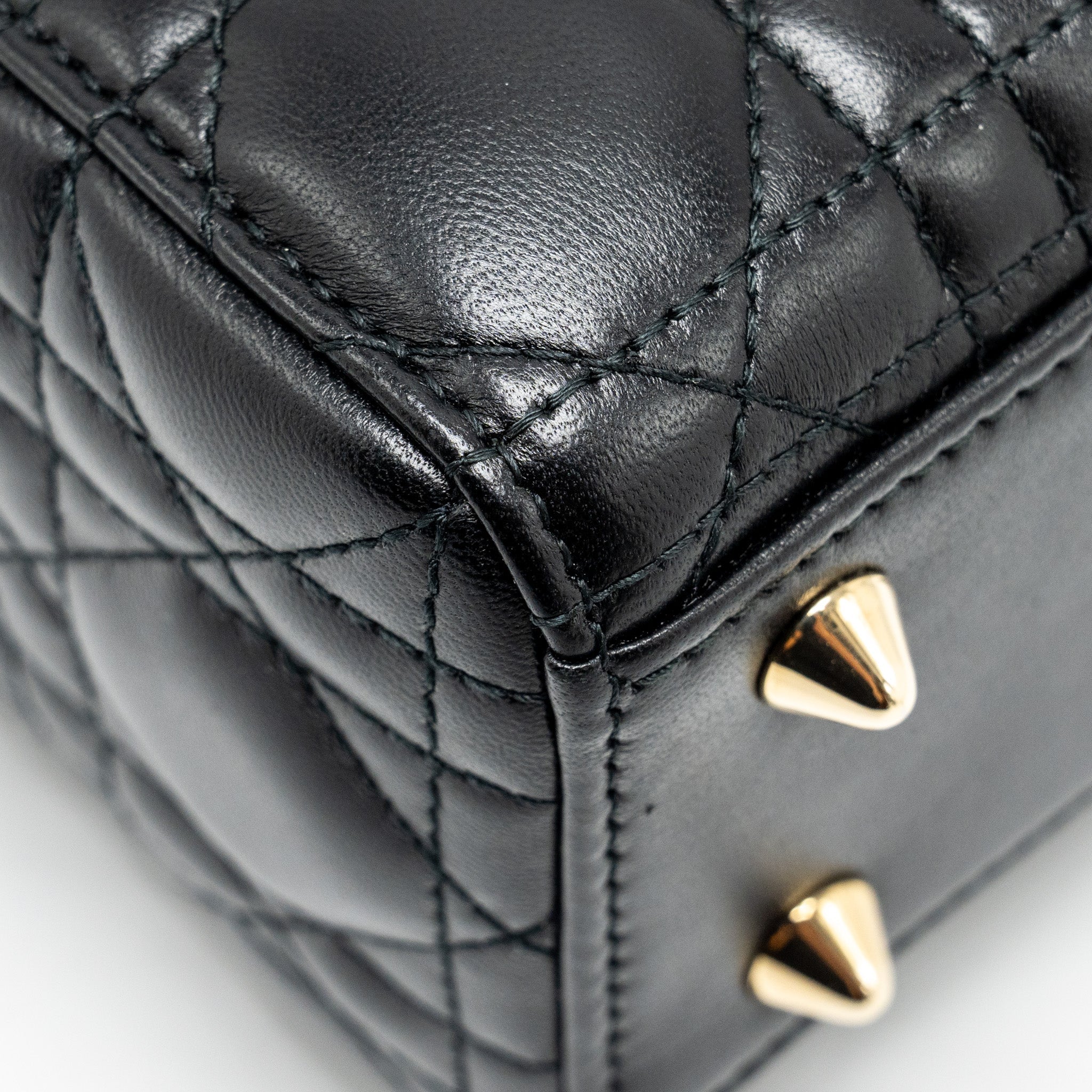 DIOR SMALL MY ABC LADY DIOR BAG LAMBSKIN BLACK LGHW