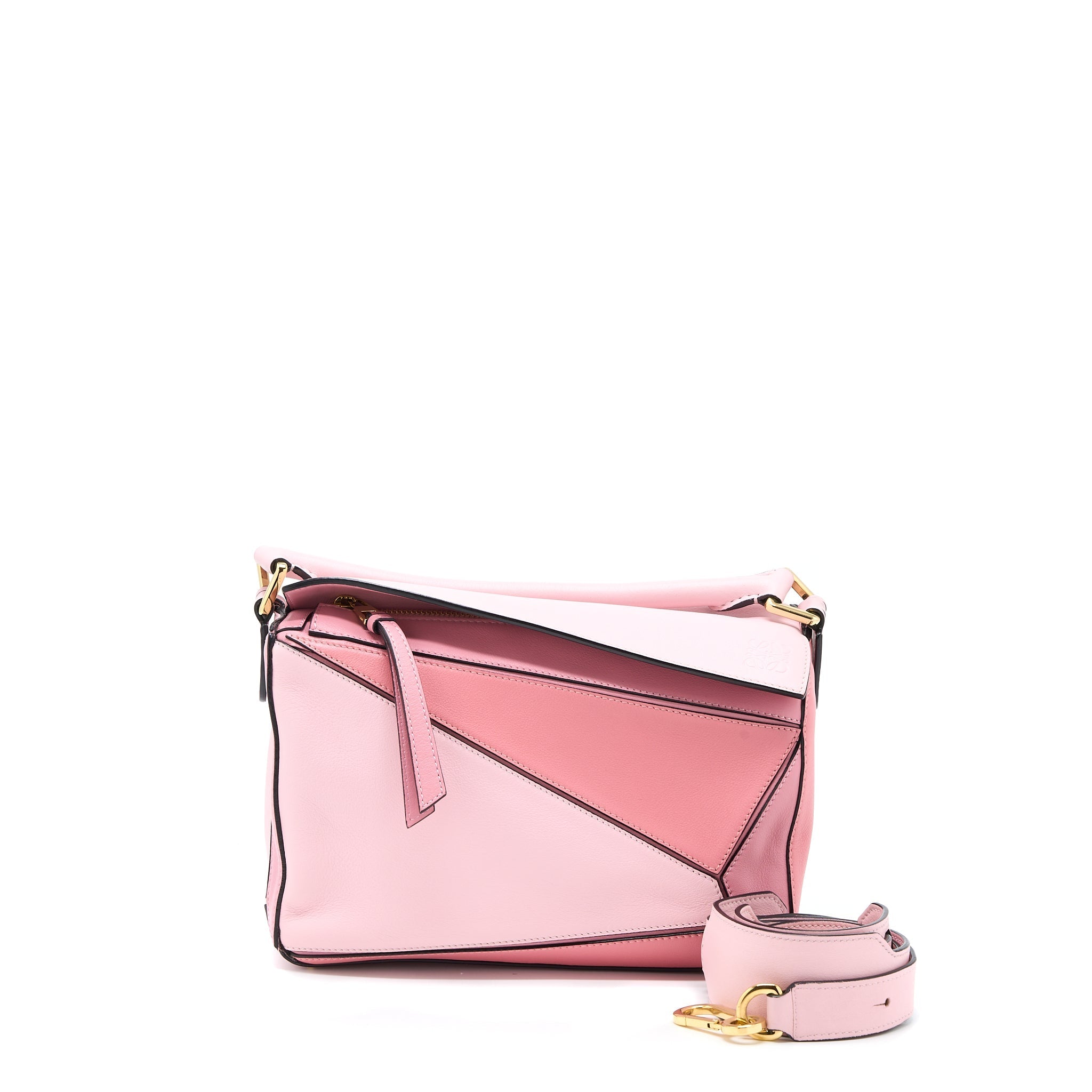LOEWE SMALL PUZZLE BAG CALFSKIN MULTICOLOUR BLOCK GHW