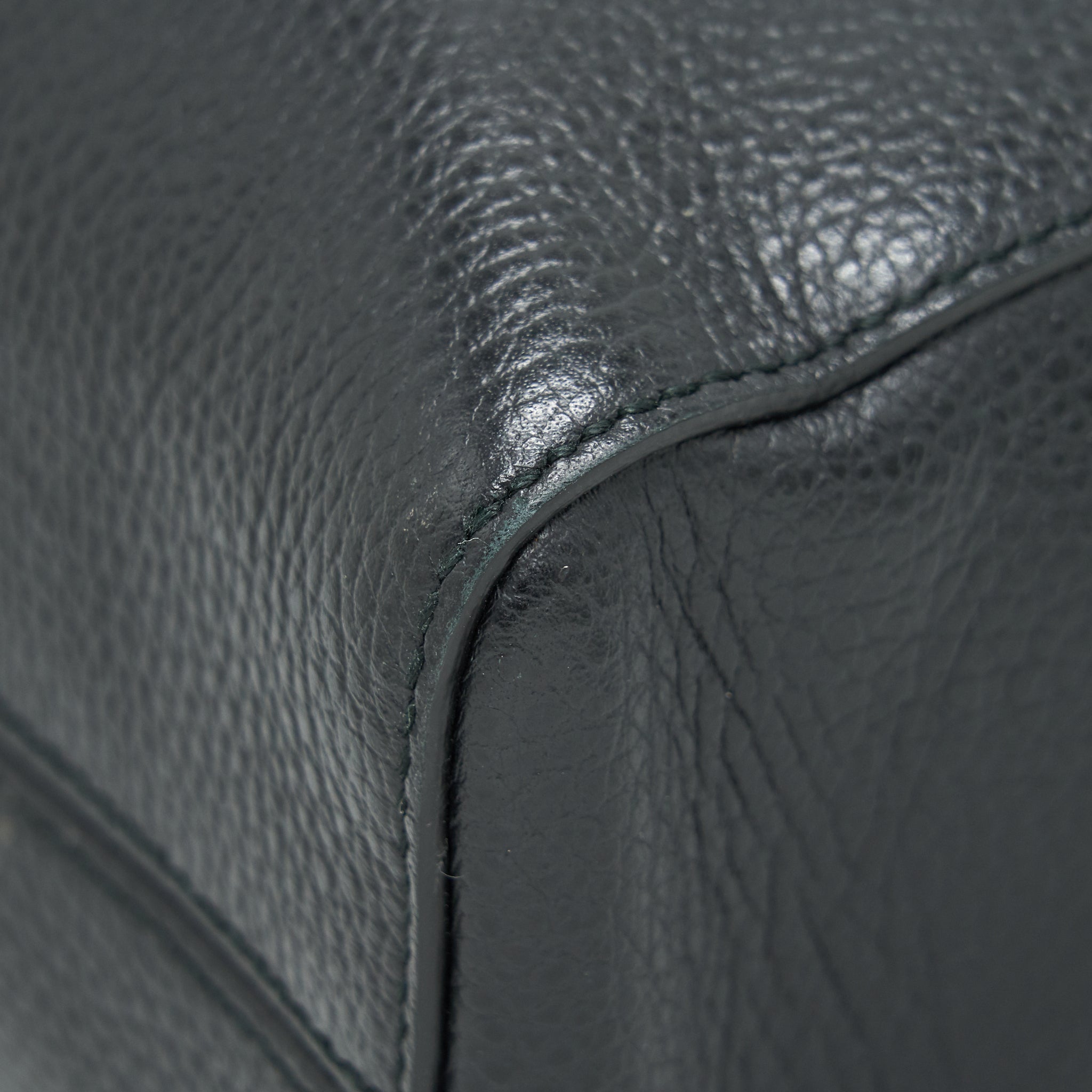 GUCCI GRAINED CALFSKIN TOTE BAG BLACK WITH LONG STRAP