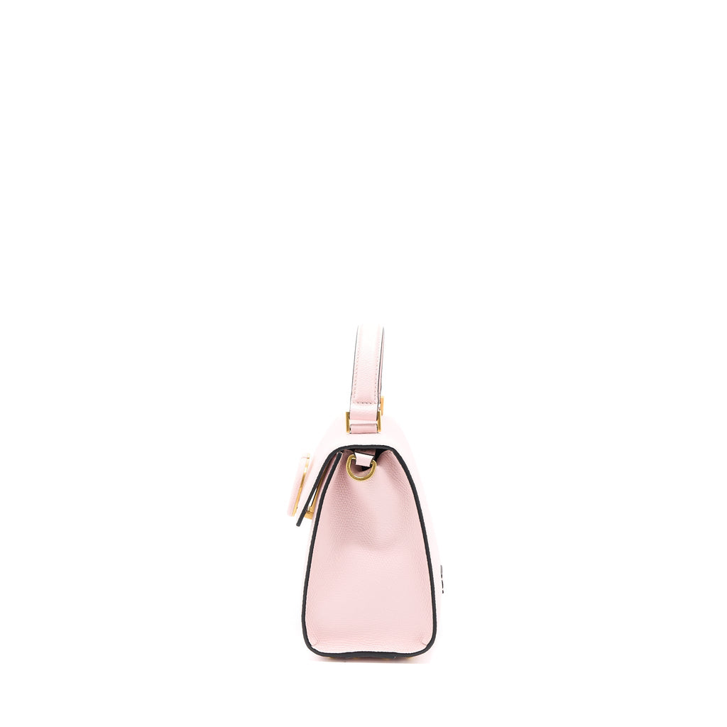 VALENTINO SMALL VSLING TOP HANDLE BAG GRAINY CALFSKIN PINK BRUSHED GHW
