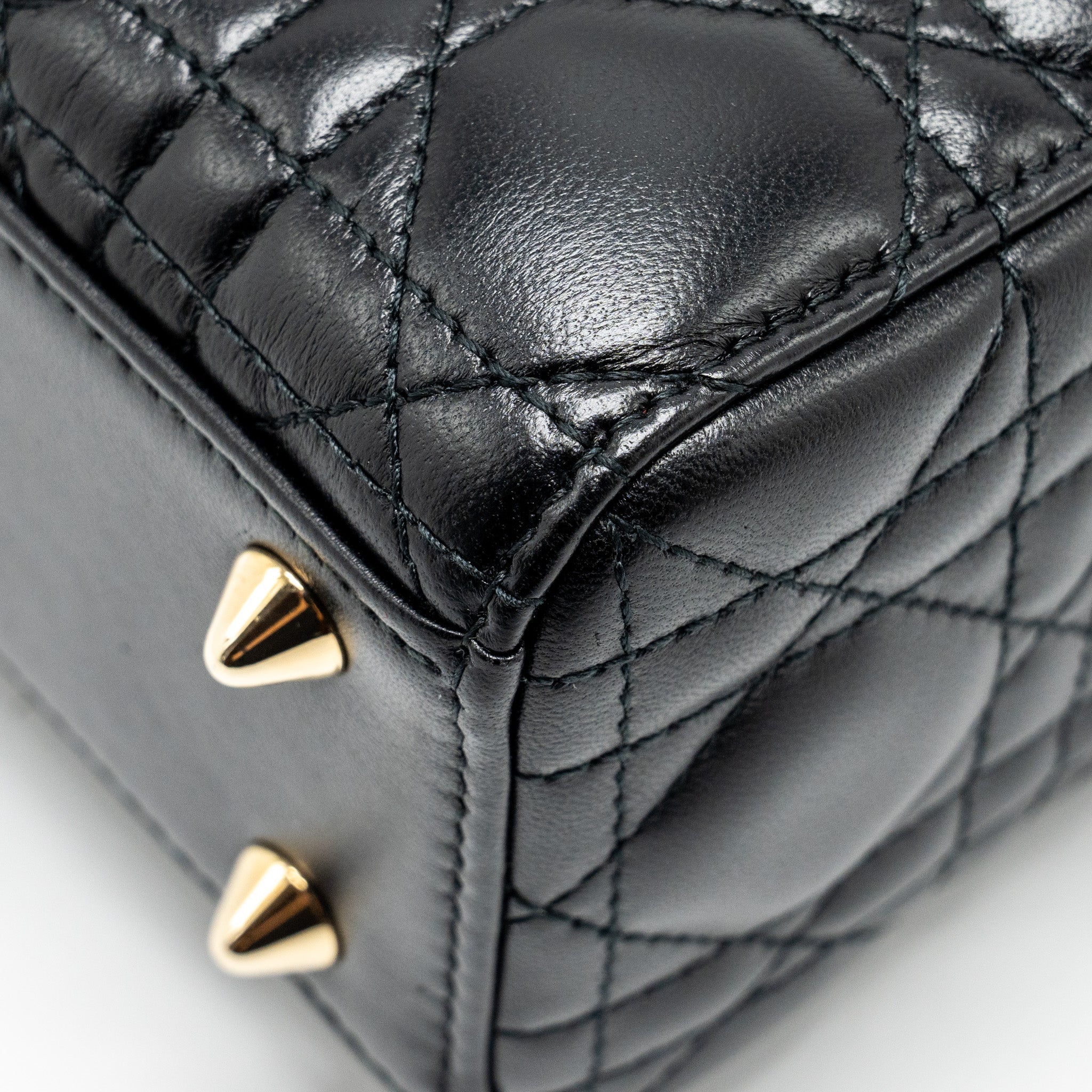 DIOR SMALL MY ABC LADY DIOR BAG LAMBSKIN BLACK LGHW