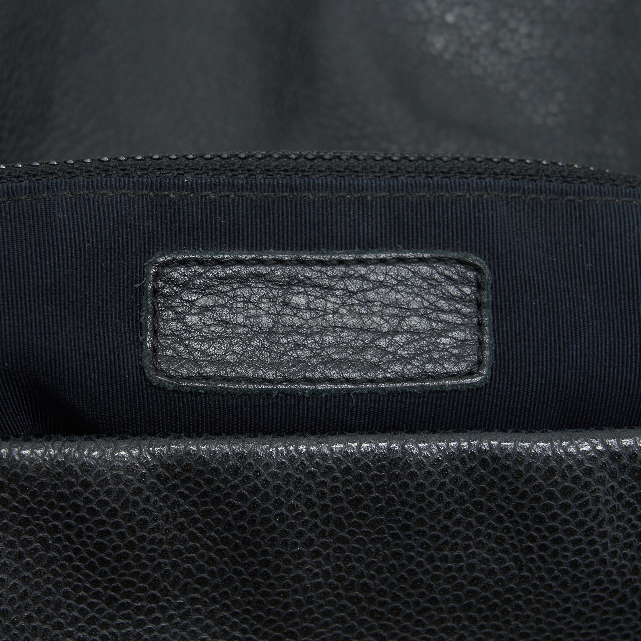 CHANEL VINTAGE SHOULDER BAG CAVIAR BLACK RUTHENIUM HARDWARE