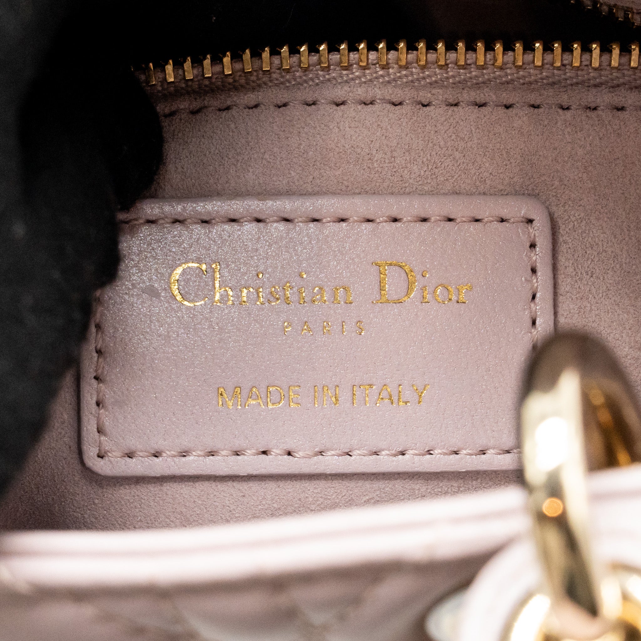 DIOR MINI LADY DIOR LAMBSKIN LIGHT PINK LGHW