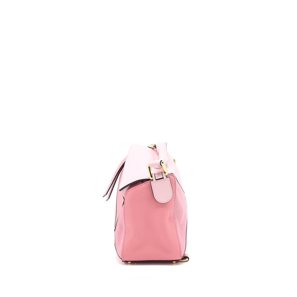 LOEWE SMALL PUZZLE BAG CALFSKIN MULTICOLOUR BLOCK GHW