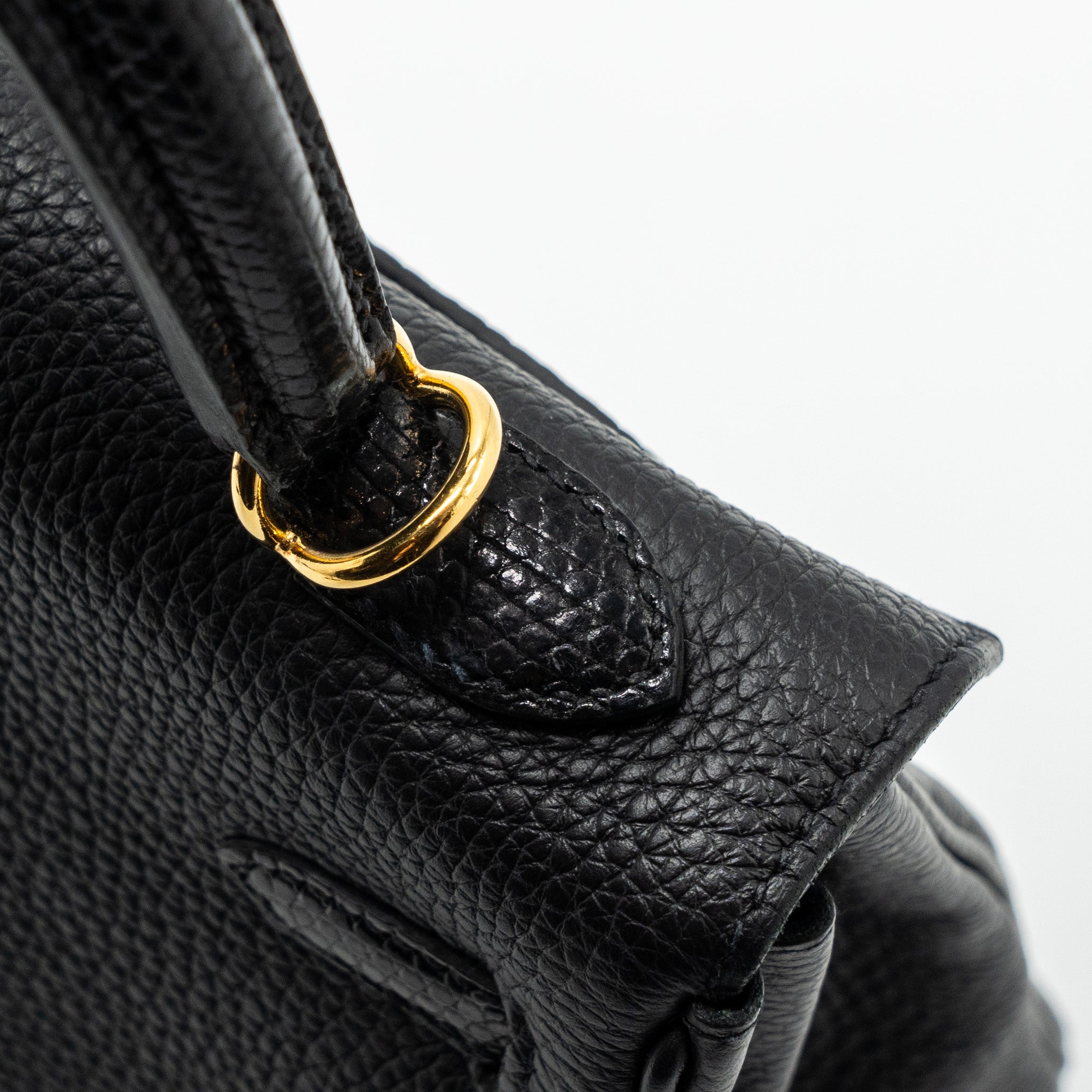 HERMES TOUCH KELLY 25 TOGO / LIZARD BLACK GHW