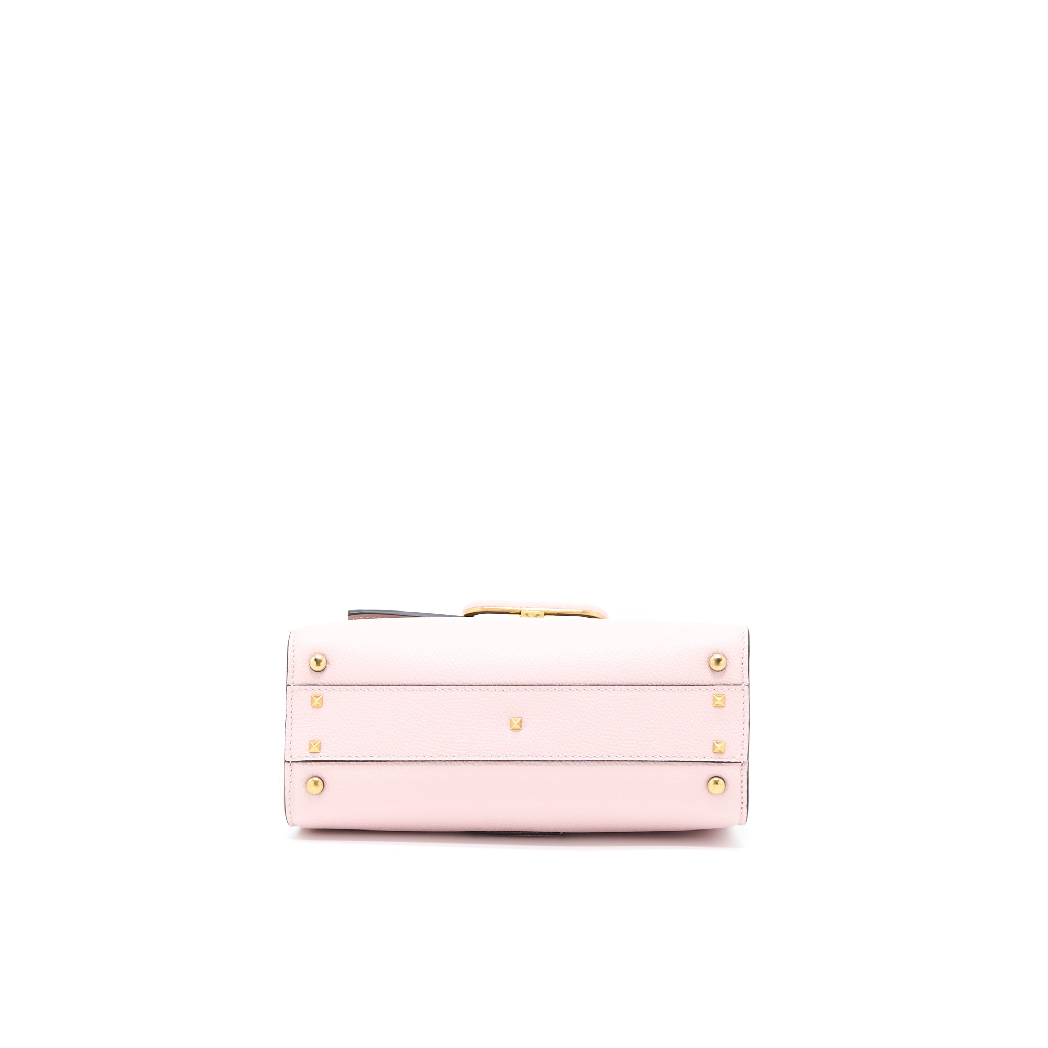 VALENTINO SMALL VSLING TOP HANDLE BAG GRAINY CALFSKIN PINK BRUSHED GHW