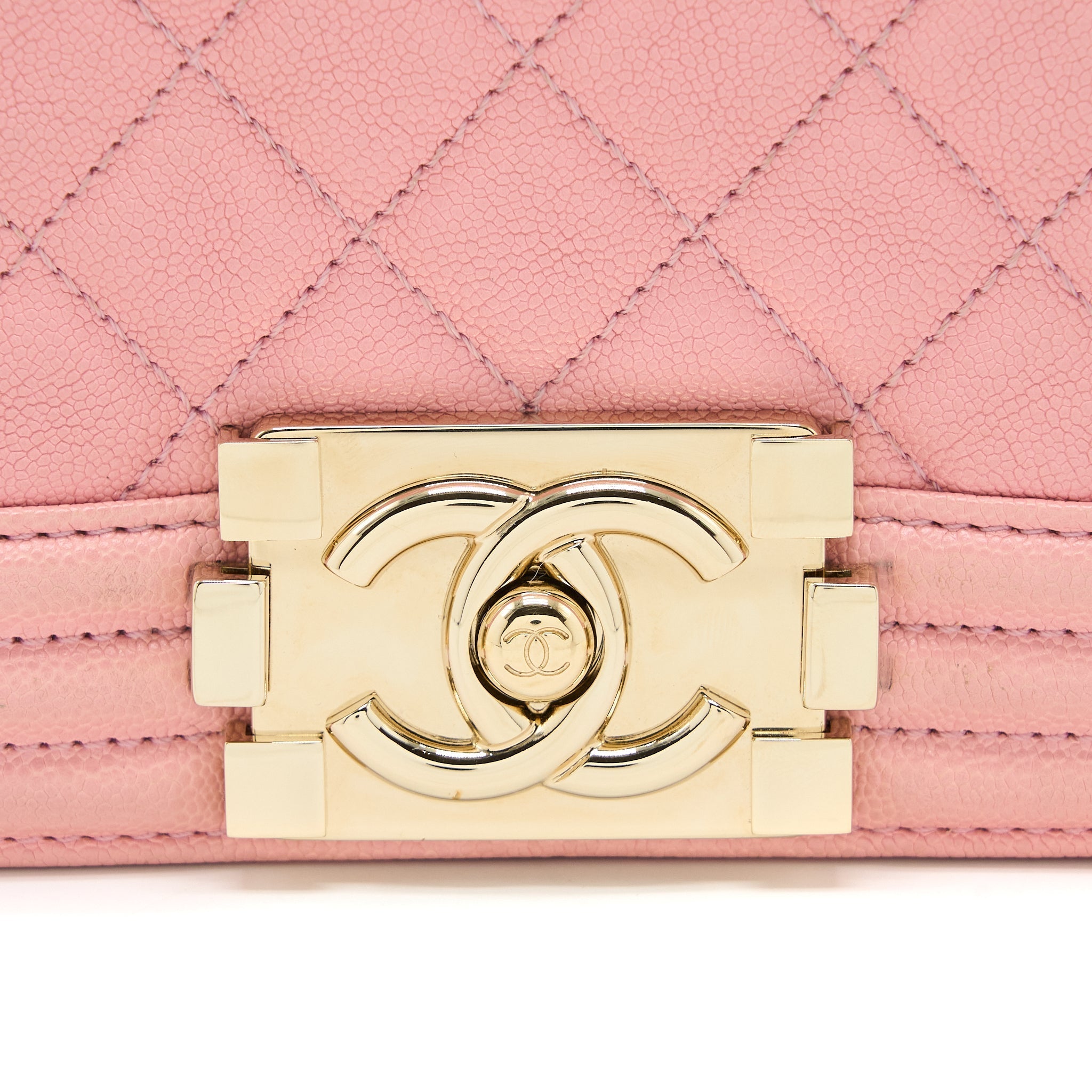 CHANEL SMALL BOY BAG CAVIAR PINK LGHW