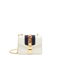 GUCCI MINI SYLVIE CHAIN BAG WHITE GHW