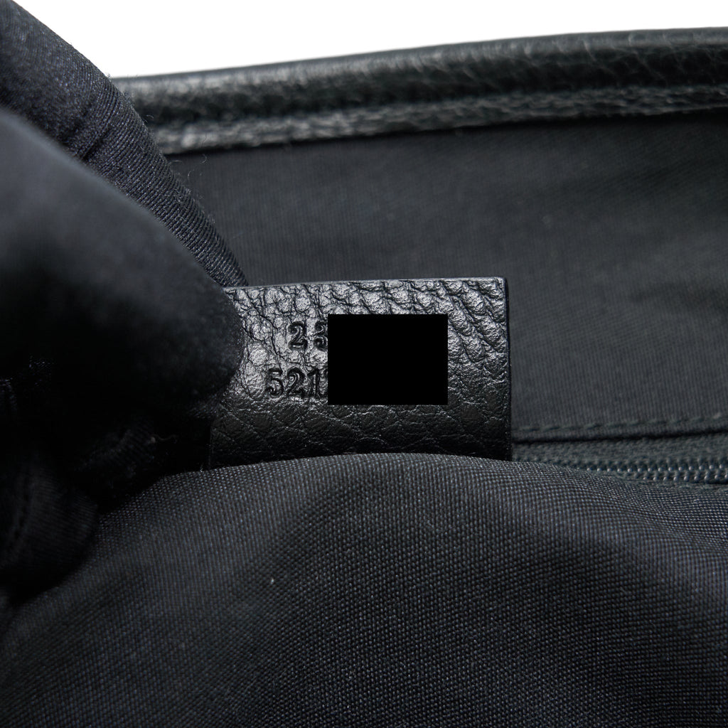 GUCCI GG CANVAS SHOPPING BAG DARK GREEN / BLACK