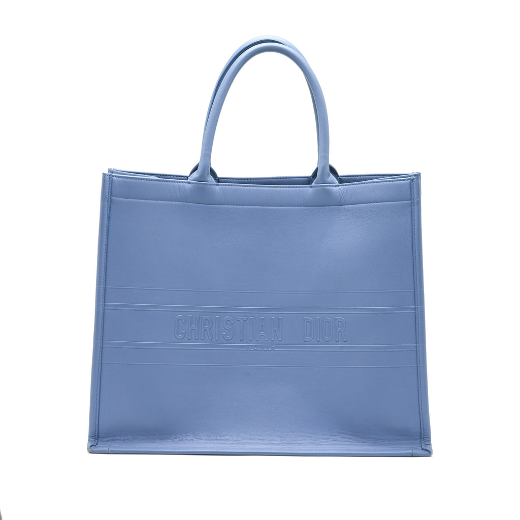 DIOR LARGE BOOK TOTE LIGHT BLUE