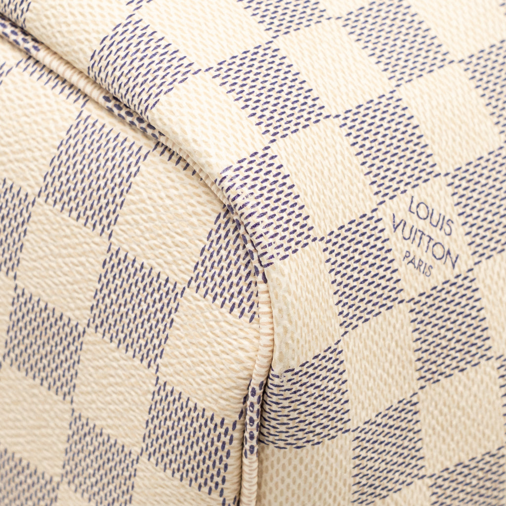 LOUIS VUITTON NEVERFULL MM DAMIER AZUR CANVAS GHW