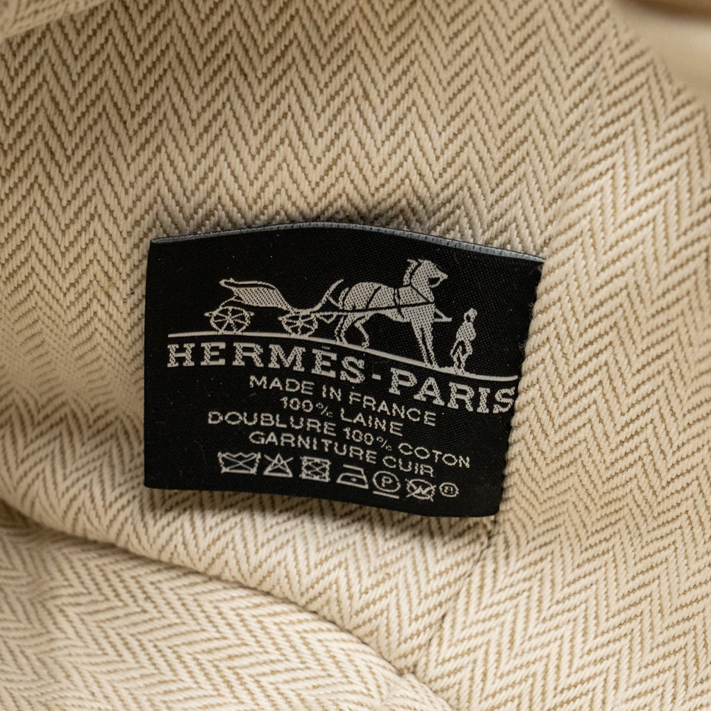 HERMES BRIDE-A-BRAC AU CARRE CASE, SMALL MODEL WOOL LIGHT BEIGE/ MULTICOLOUR SHW