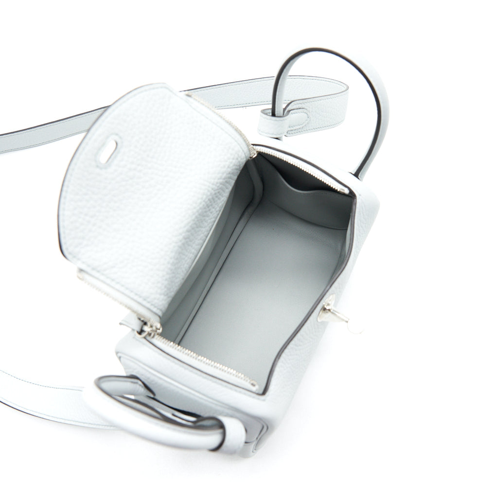HERMES MINI LINDY 08 BLEU PALE SHW