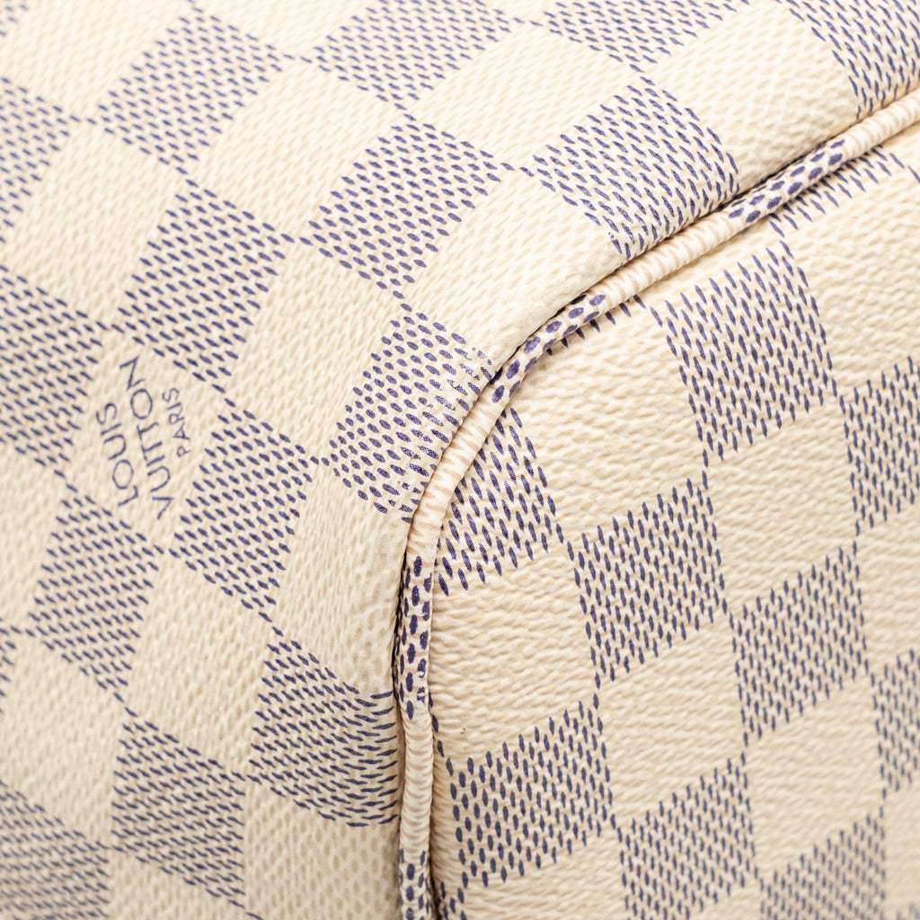 LOUIS VUITTON NEVERFULL MM DAMIER AZUR CANVAS GHW