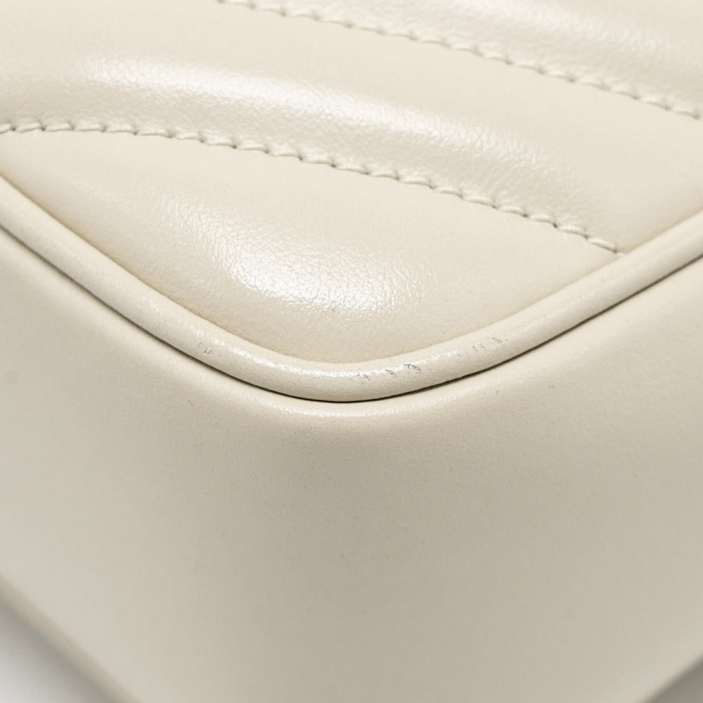 SAINT LAURENT/YSL LOU CAMERA BAG CALFSKIN WHITE GHW