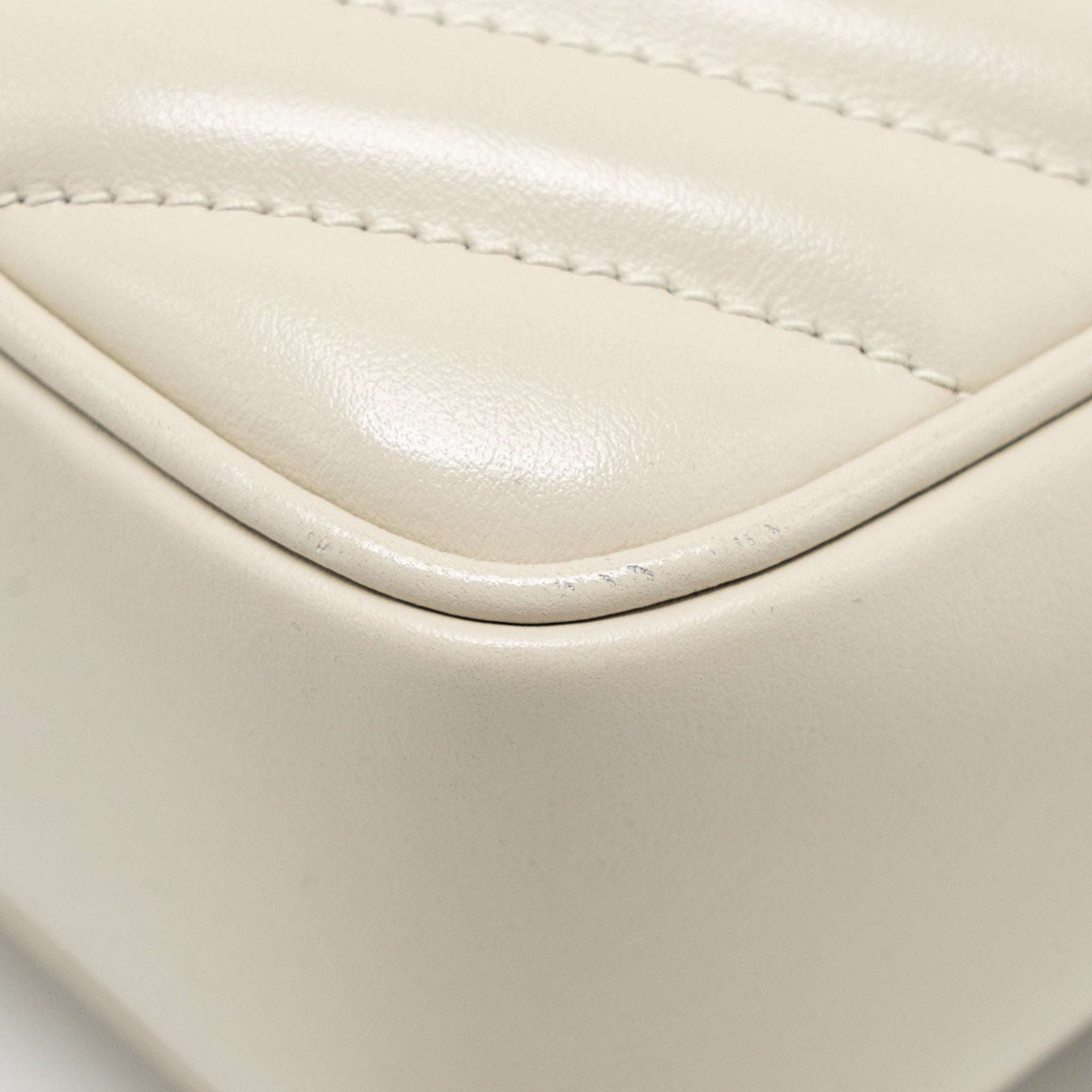 SAINT LAURENT/YSL LOU CAMERA BAG CALFSKIN WHITE GHW