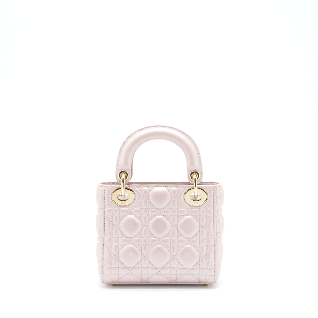 DIOR MINI LADY DIOR LAMBSKIN PINK GHW