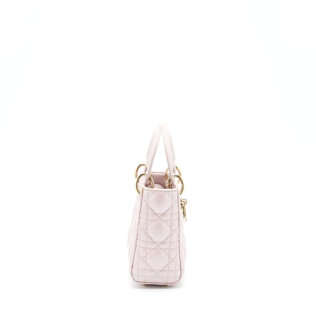 DIOR MINI LADY DIOR LAMBSKIN PINK GHW