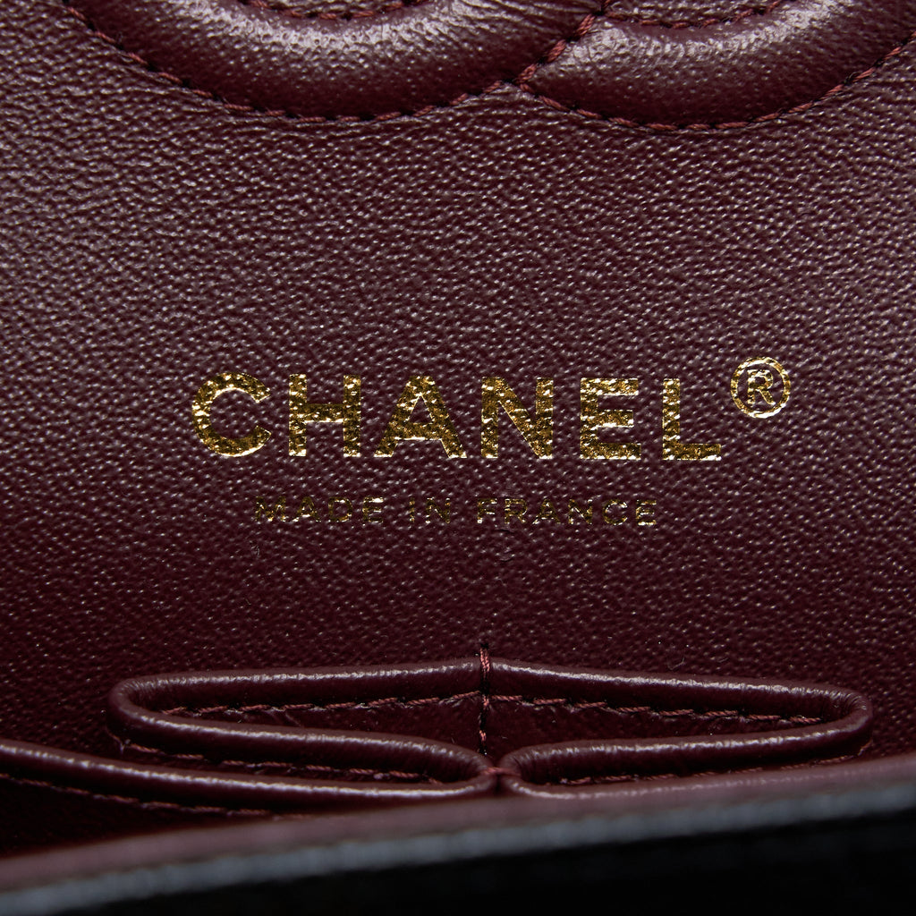 CHANEL SMALL CLASSIC FLAP BAG CAVIAR BLACK GHW (MICROCHIP)
