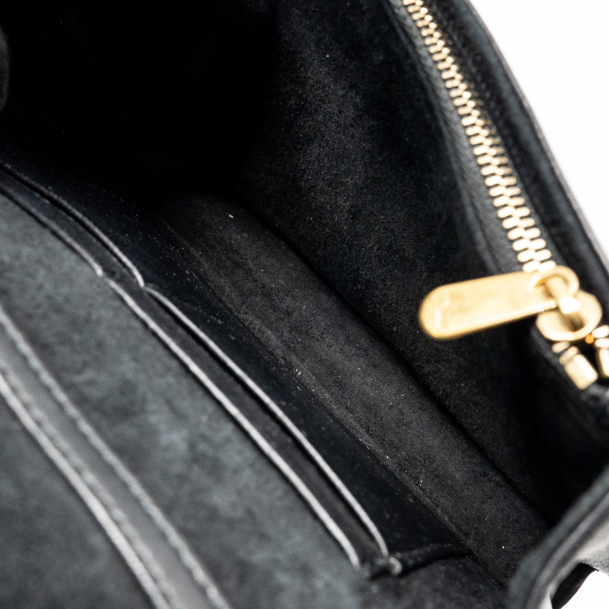 DIOR DIORADDICT WALLET ON CHAIN CANNAGE LEATHER BLACK GHW