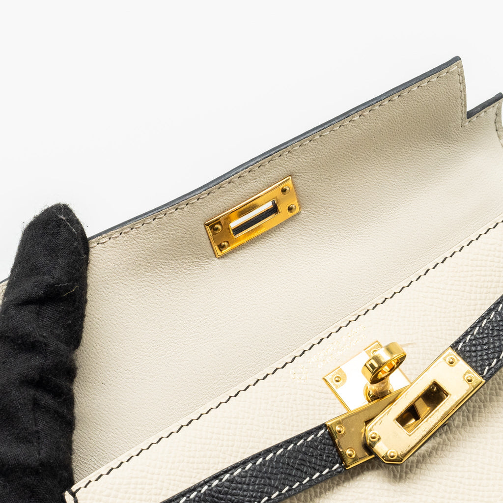 HERMES MINI KELLY SPECIAL ORDER EPSOM NATA/BLACK GHW