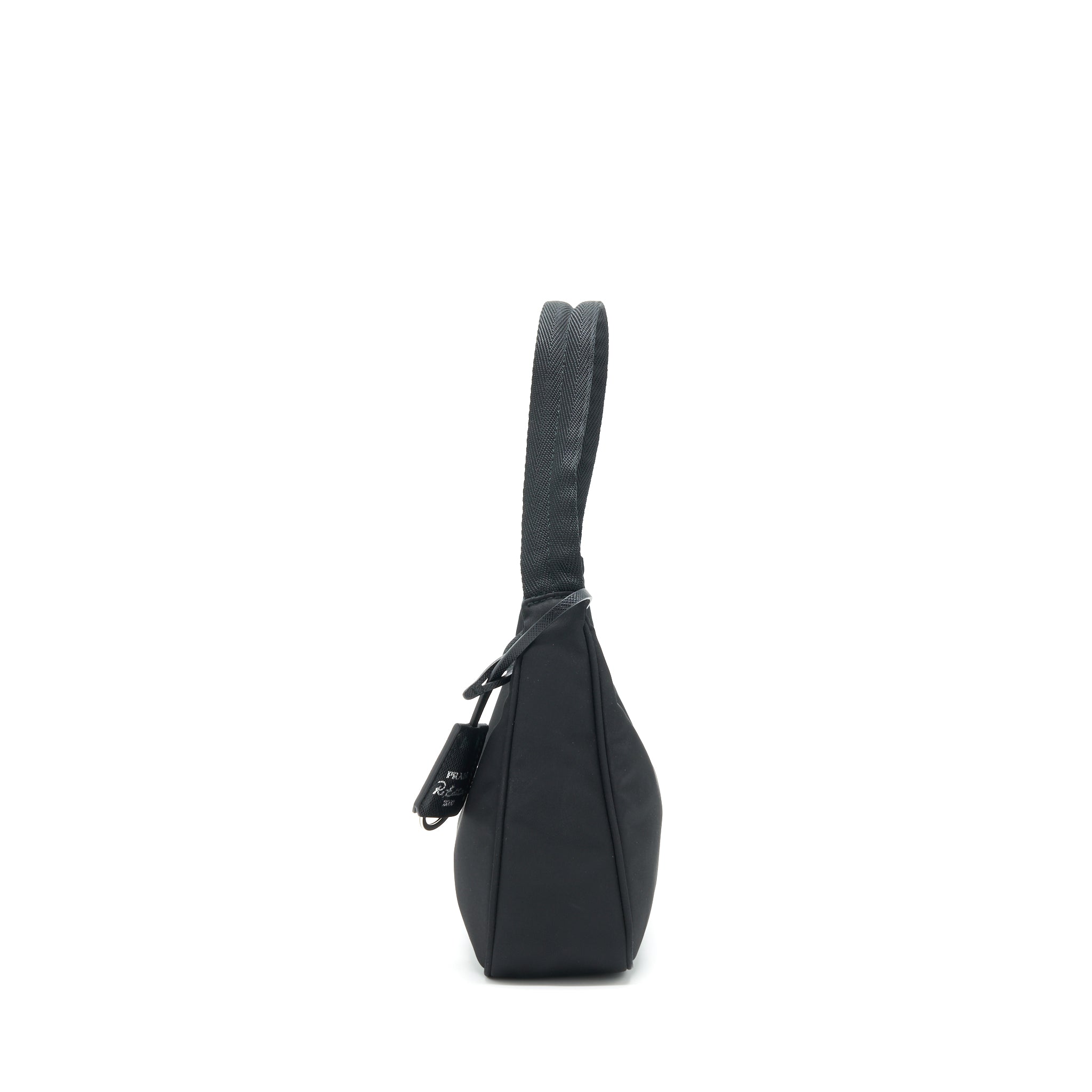 PRADA NYLON MINI TESSUTO SHOULDER BAG BLACK SHW